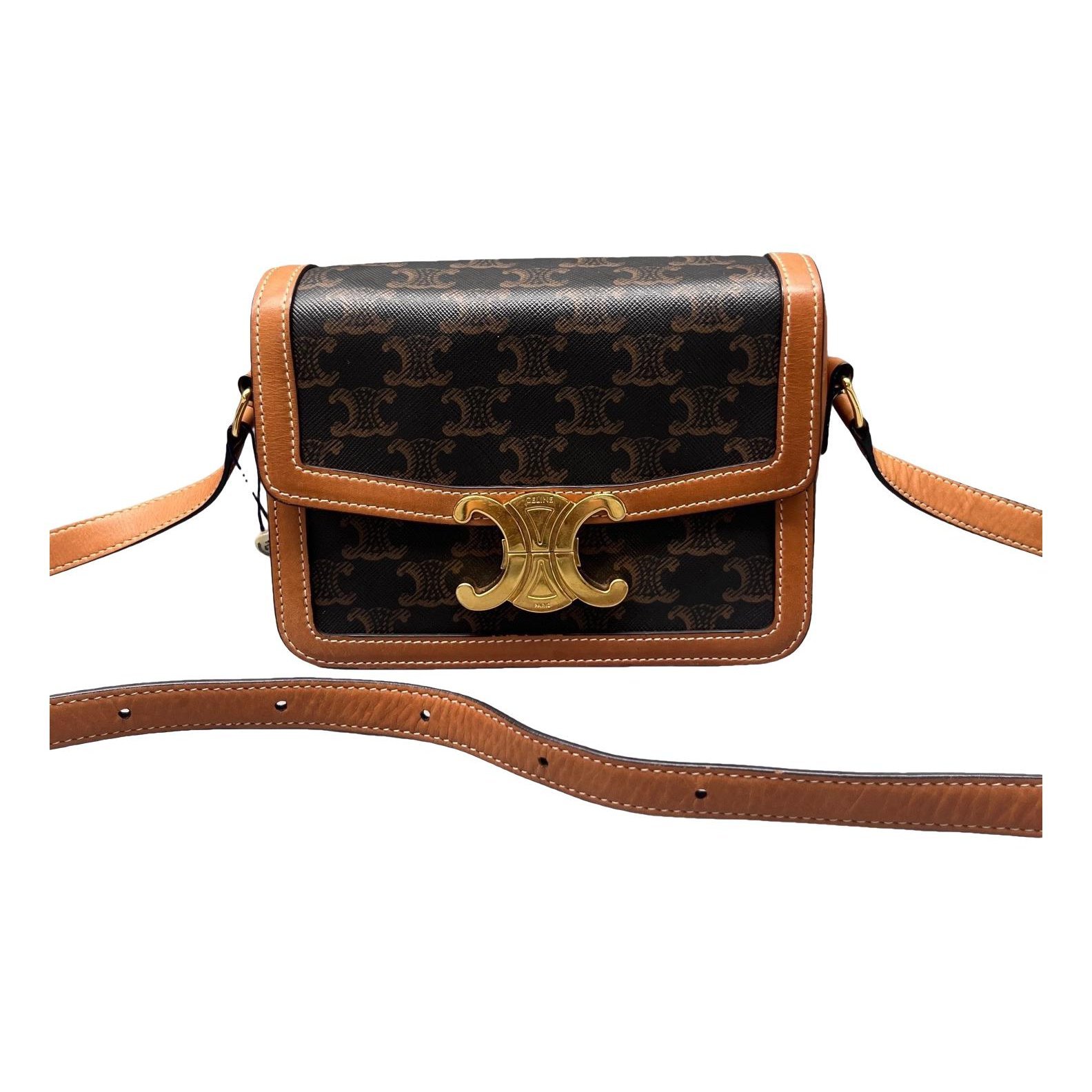 Triomphe leather handbag