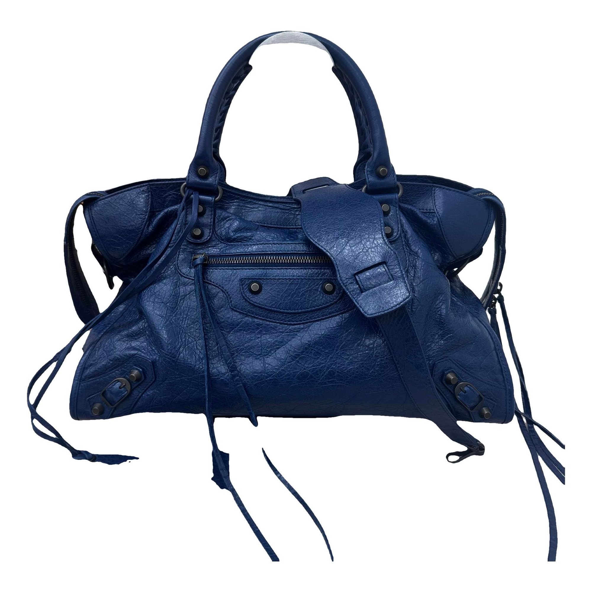 City leather handbag