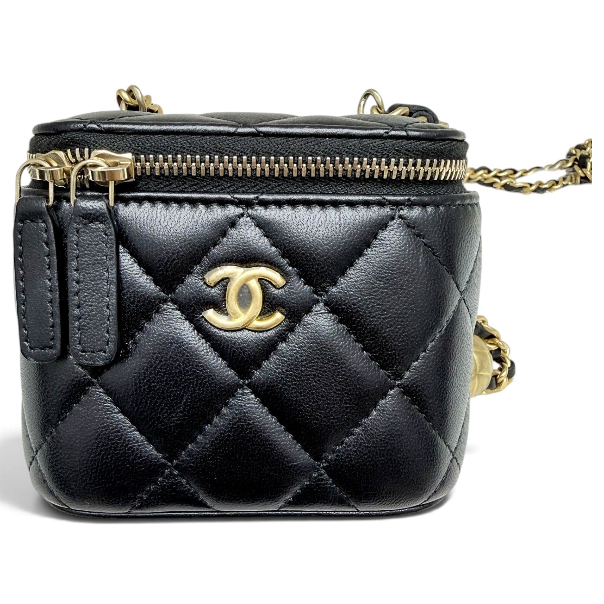 Trendy CC Vanity leather crossbody bag