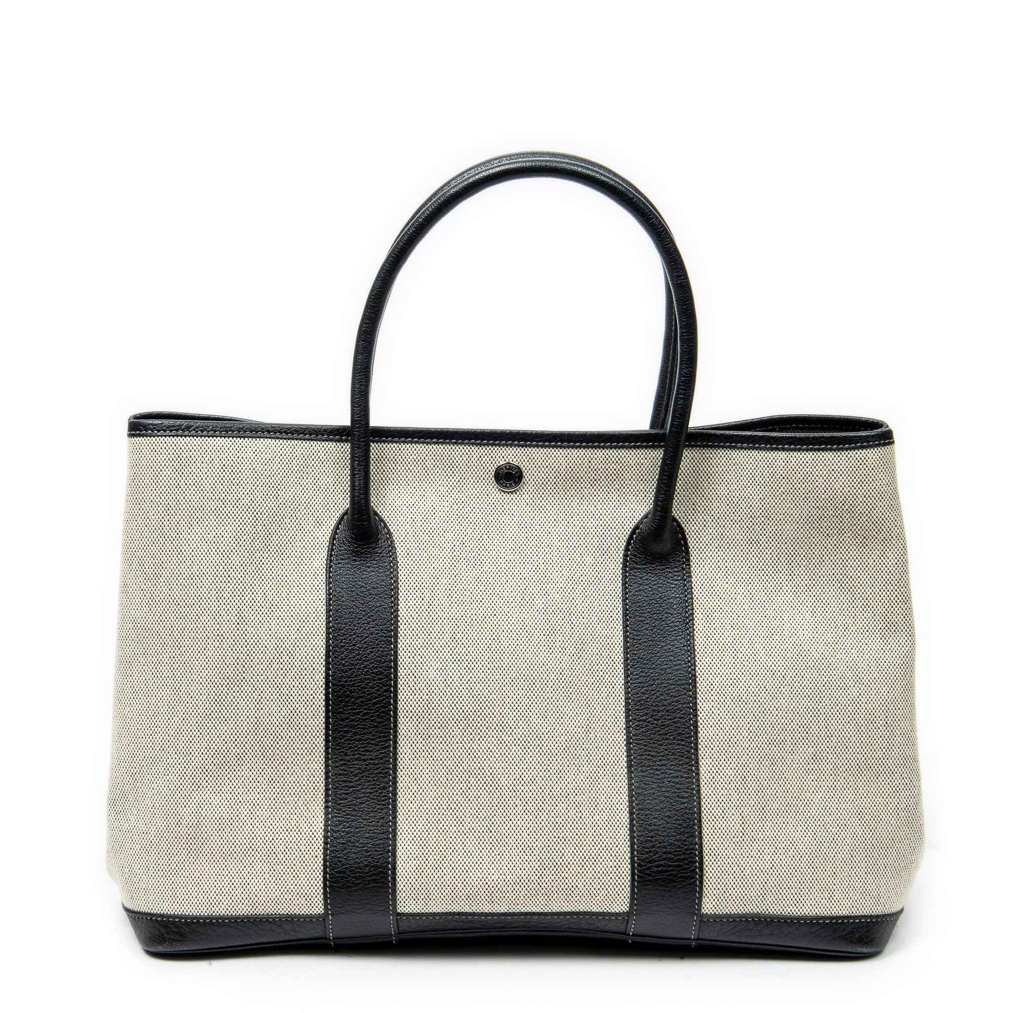 Hermes Garden Party Handbag Toile H Canvas 2006