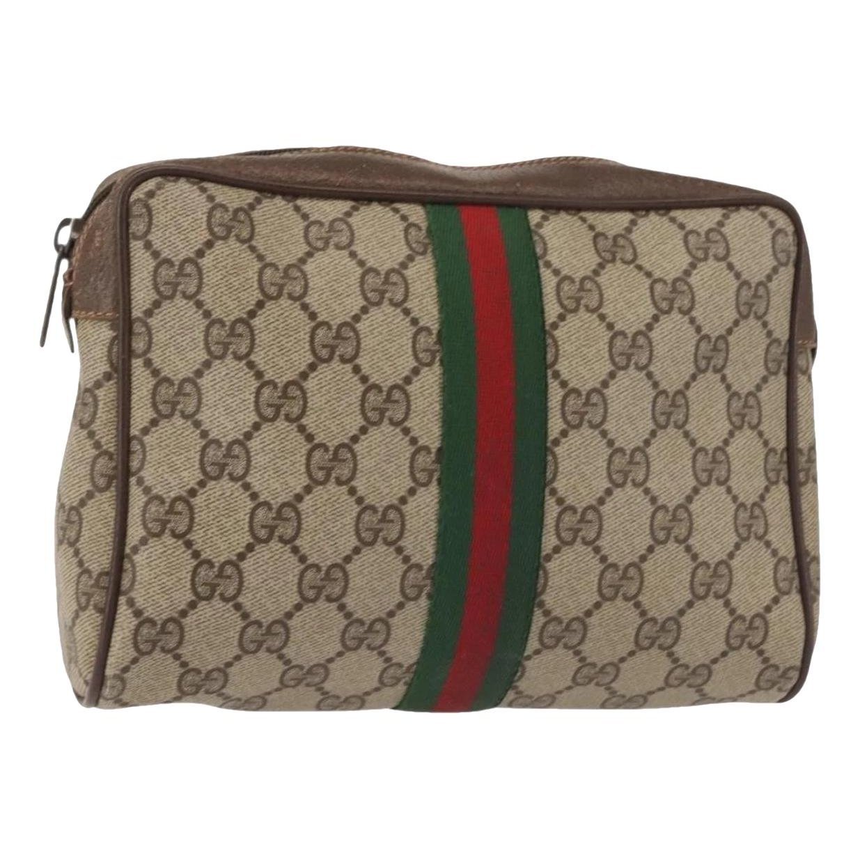 Leather clutch bag