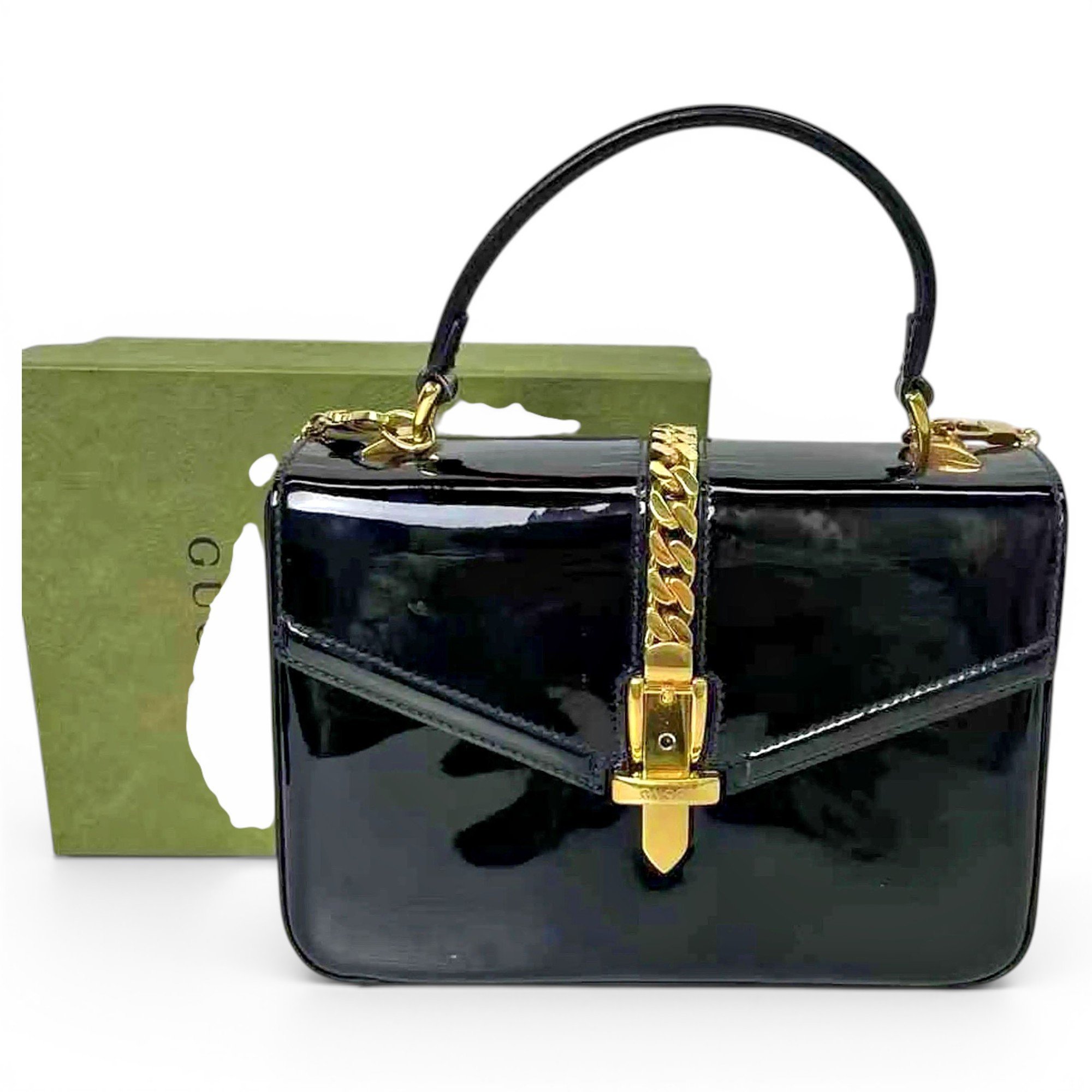 Sylvie patent leather handbag
