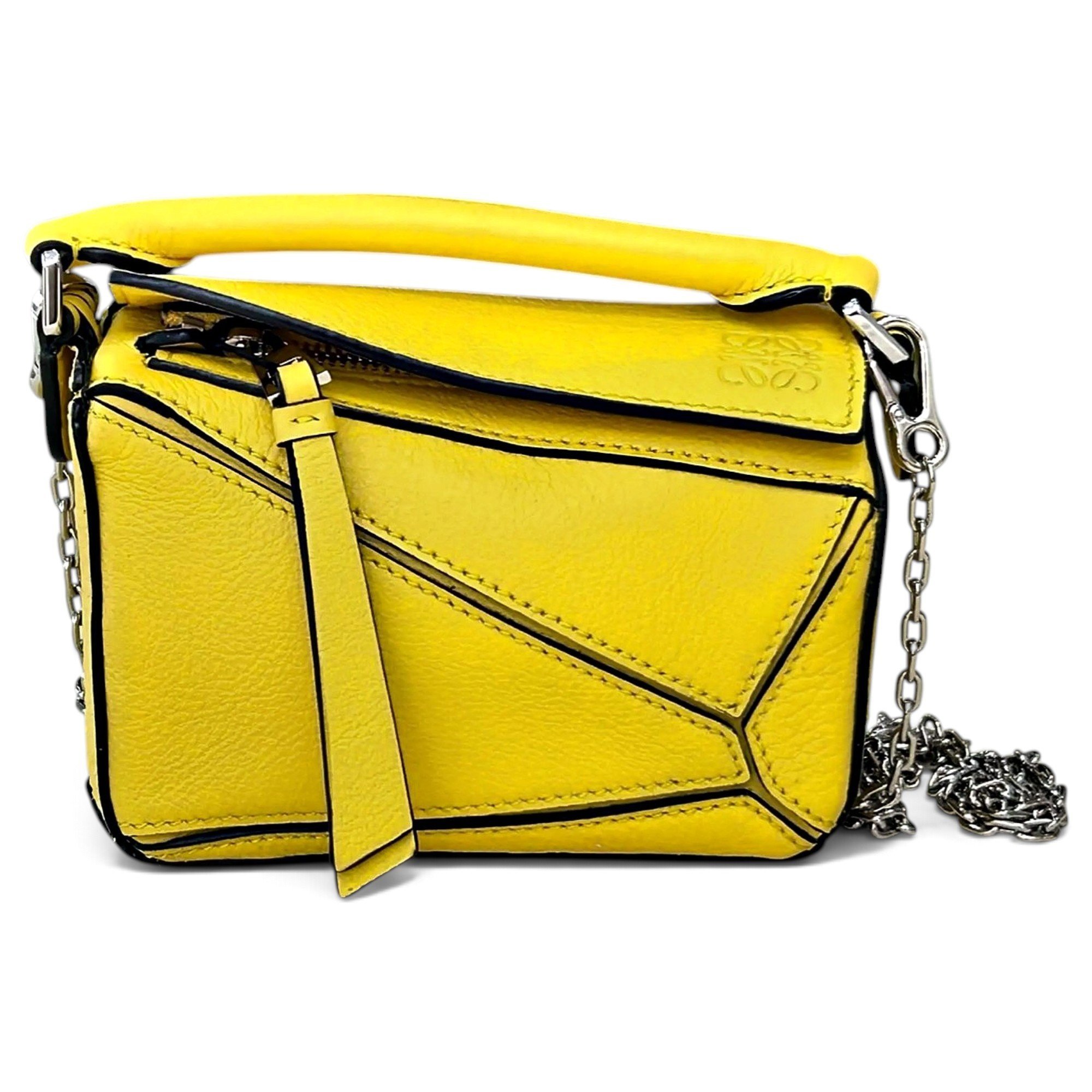 Puzzle leather crossbody bag