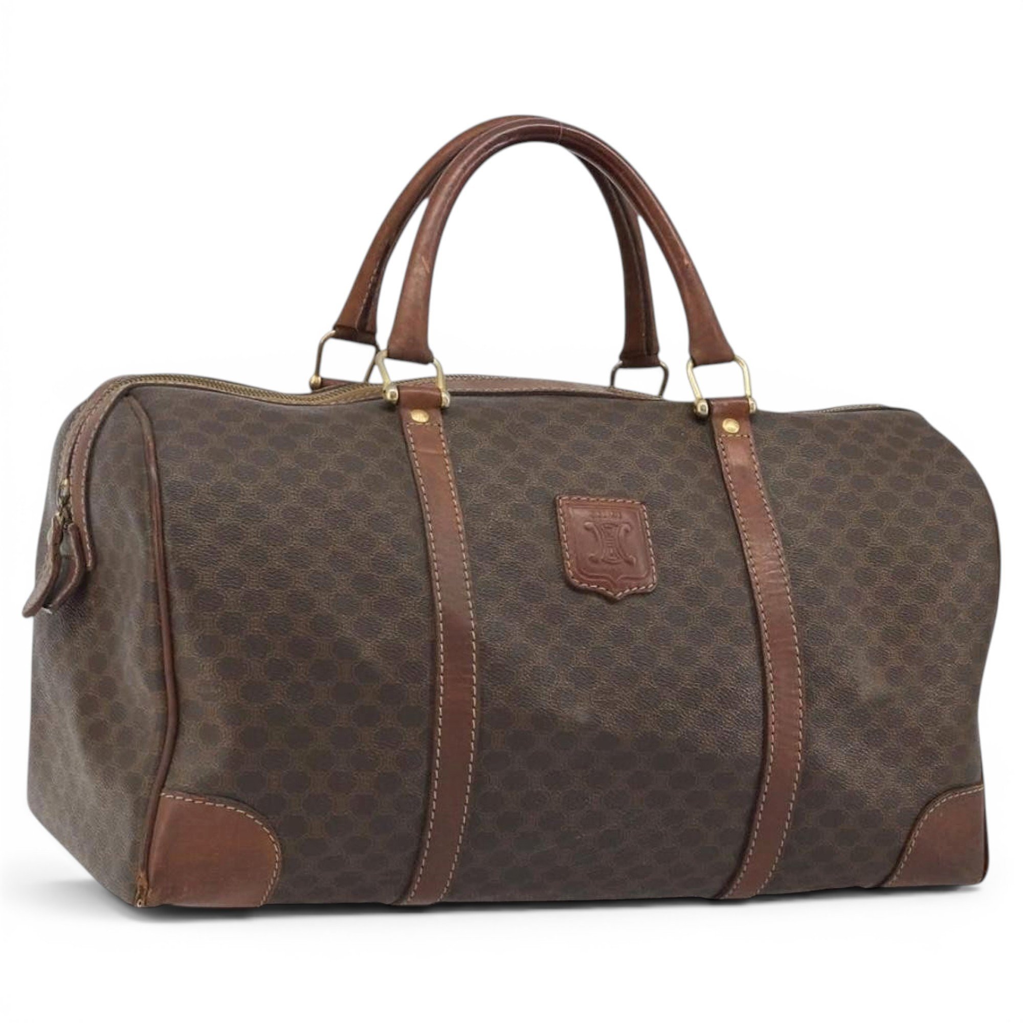 Patent leather travel bag