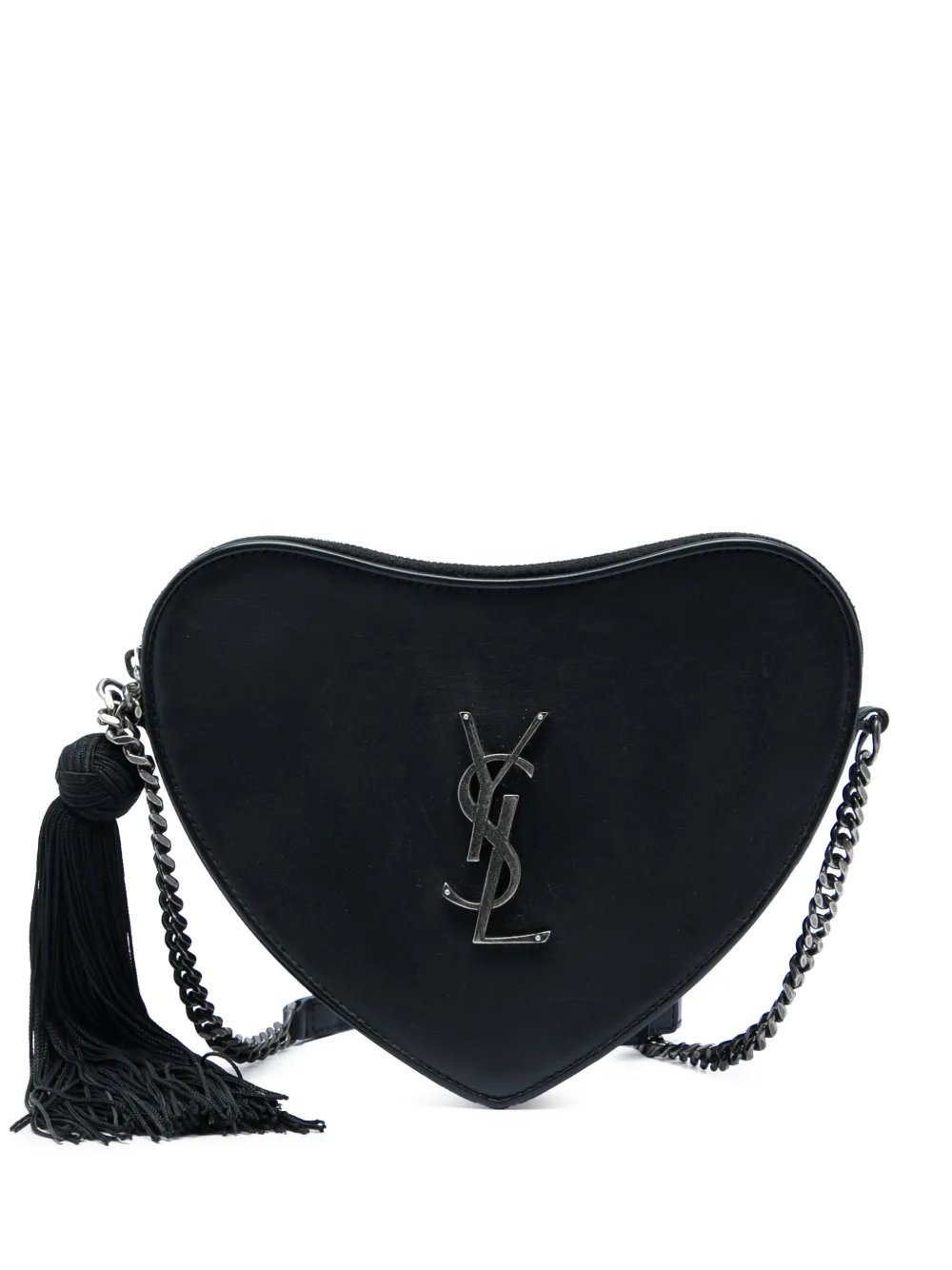 2018 Leather Monogram Heart Tassel crossbody bag
