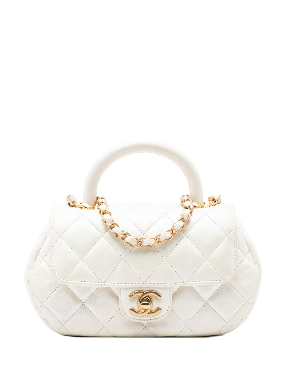 2021-2026 CC Quilted Lambskin Top Handle Bag satchel