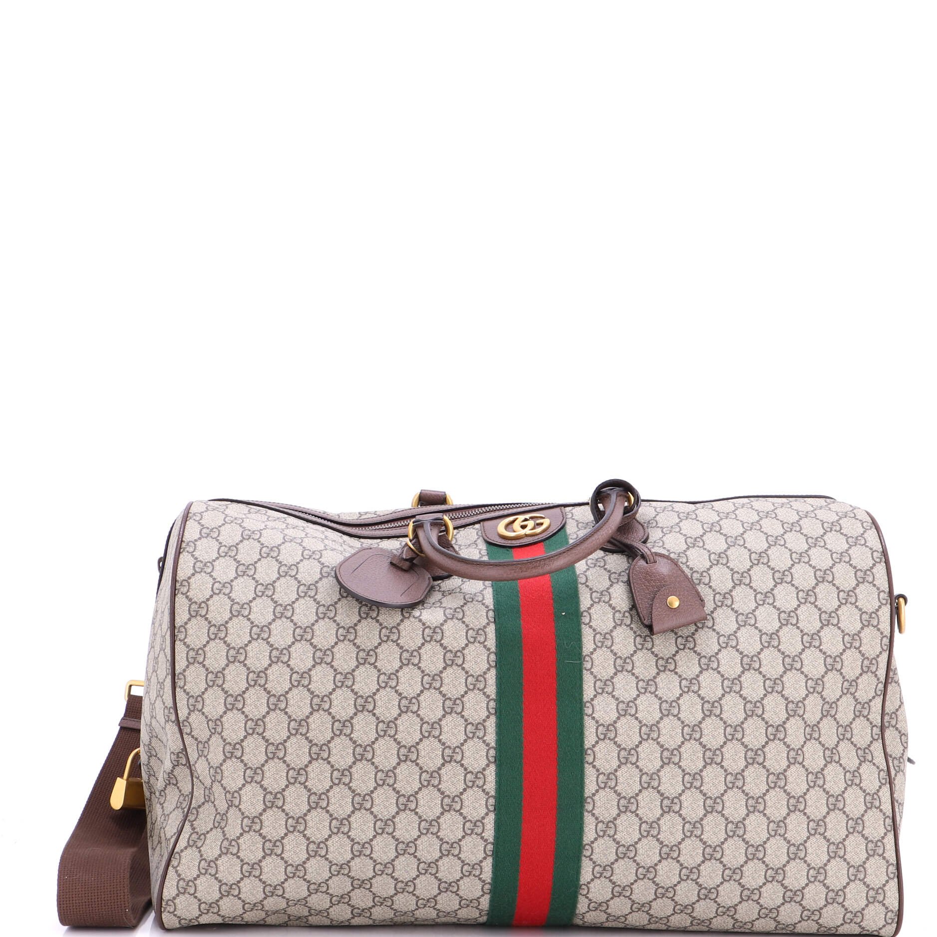 Ophidia Carry On Duffle Bag GG Coated Canvas Large