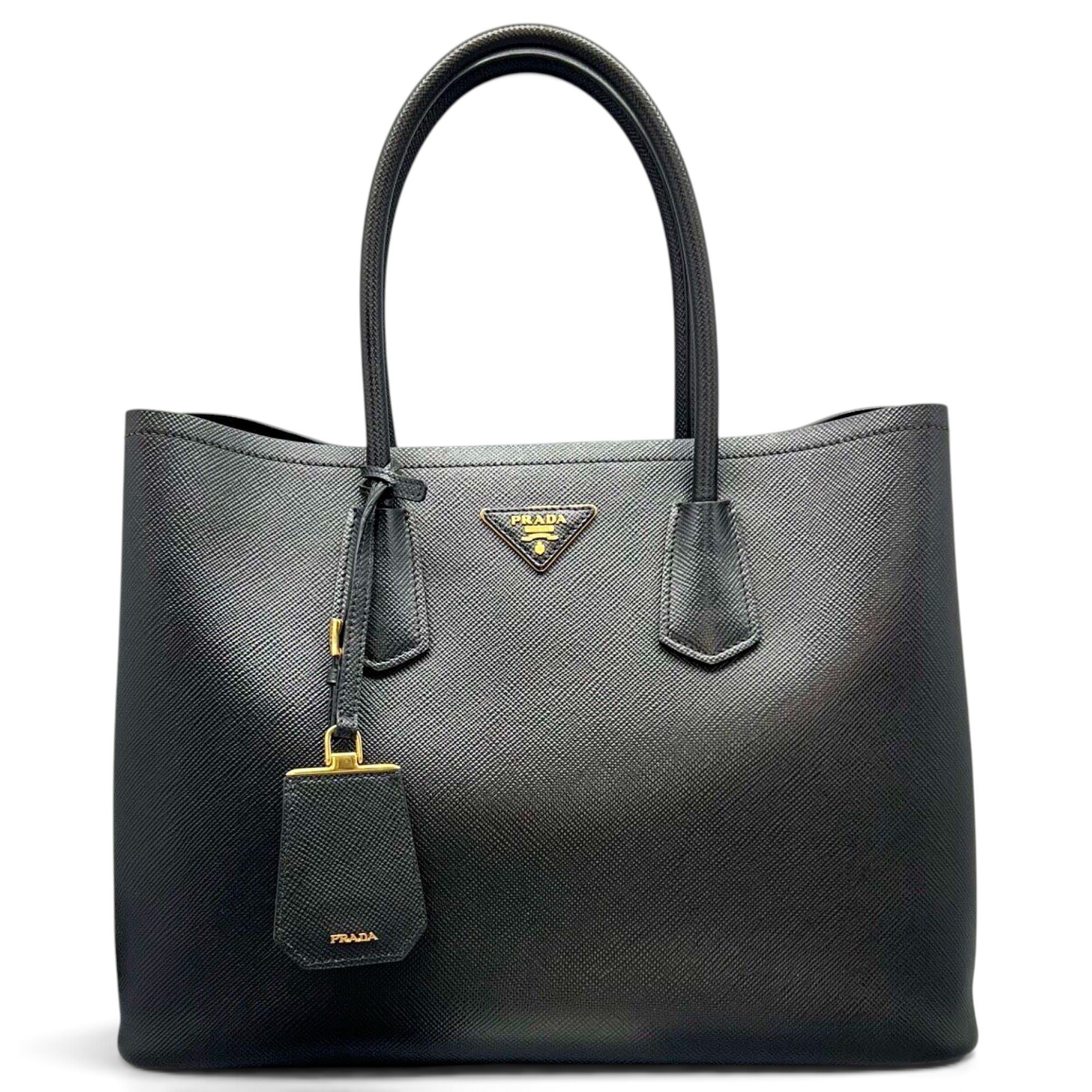 Double leather tote