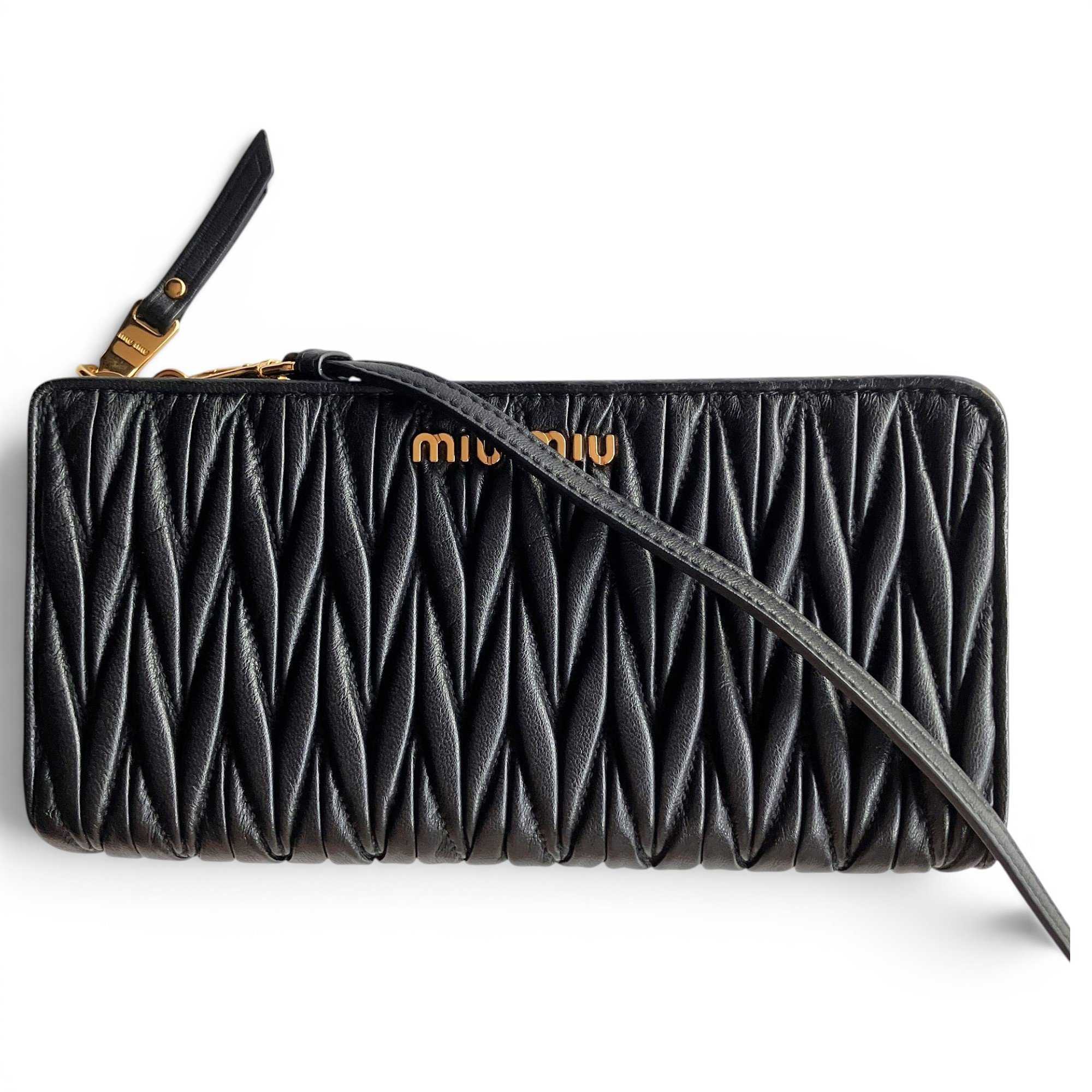Leather clutch bag