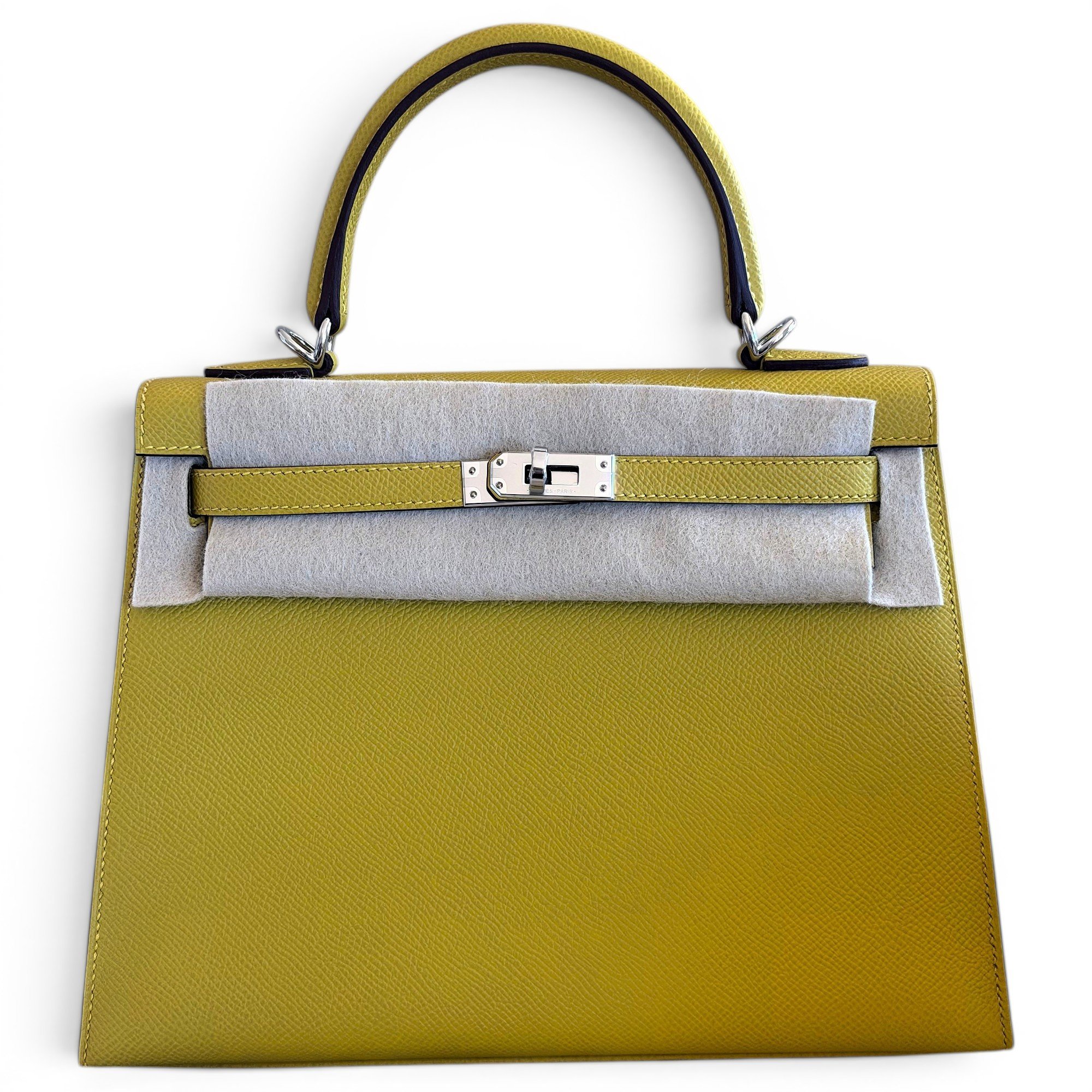 Hermes Kelly 25 Handbag Cumin Epsom Leather