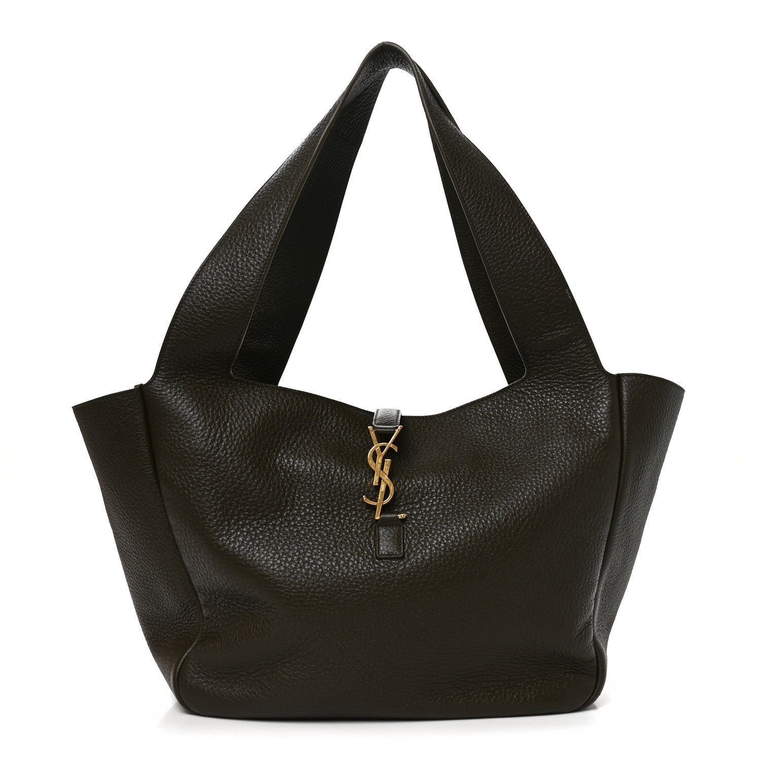 Saint Laurent Grained Deerskin Bea Tote Light Musk