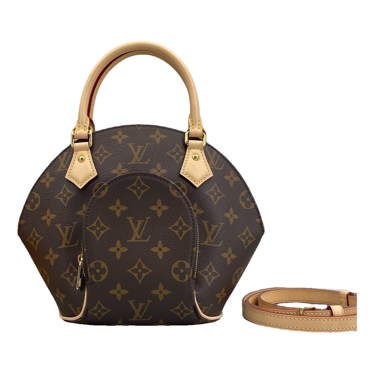 Ellipse leather handbag