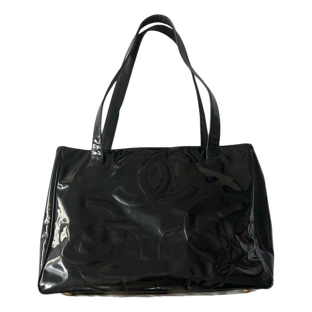 Patent leather tote