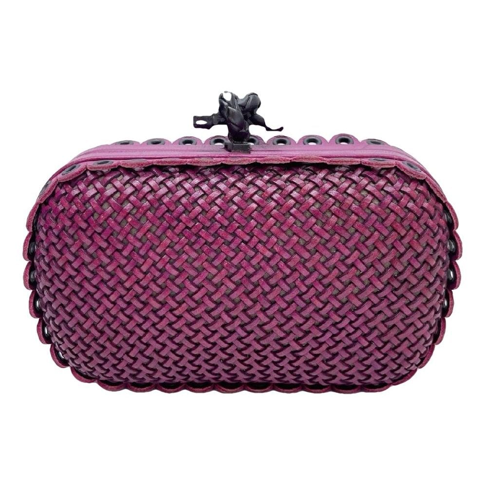 Pochette Knot leather clutch bag
