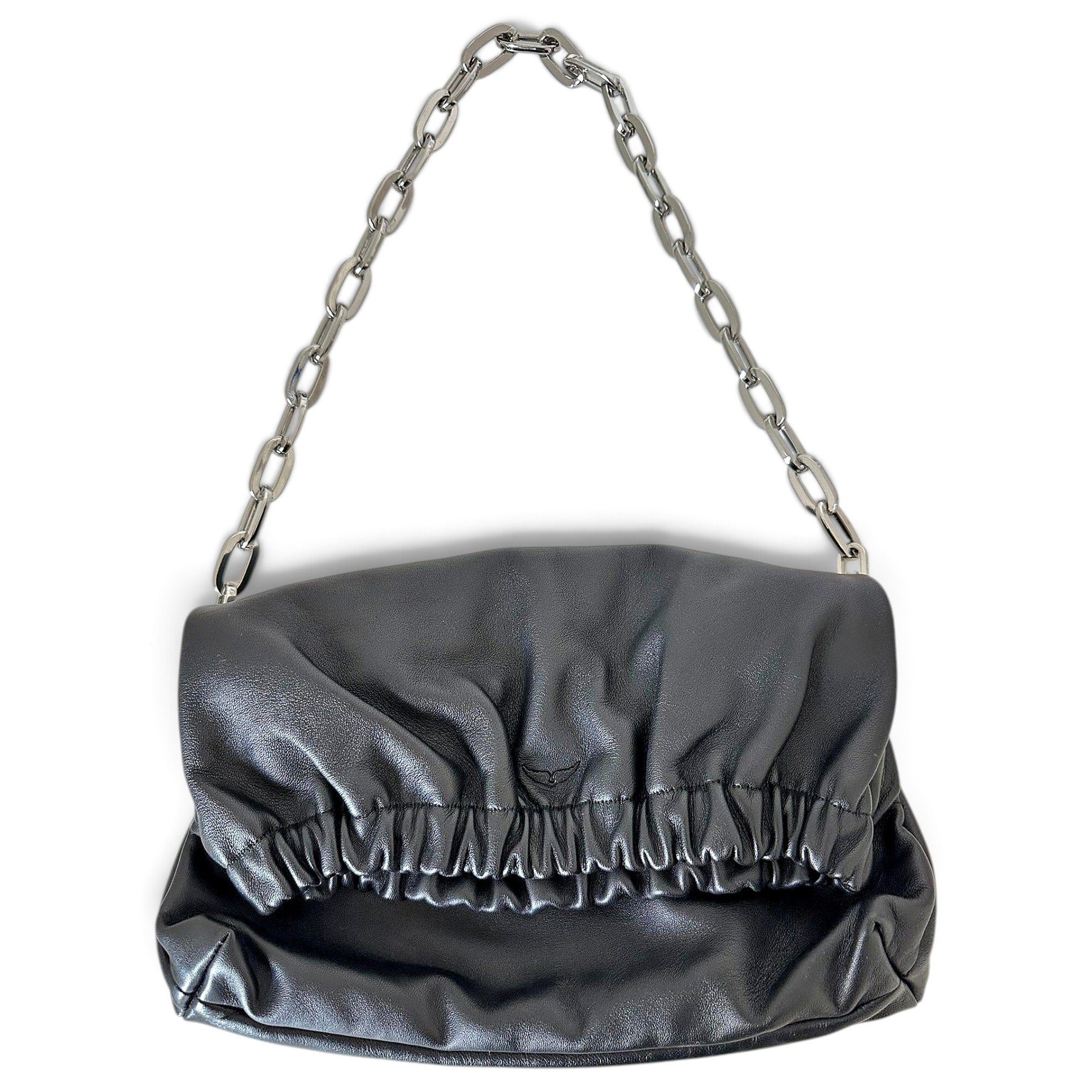Leather clutch bag