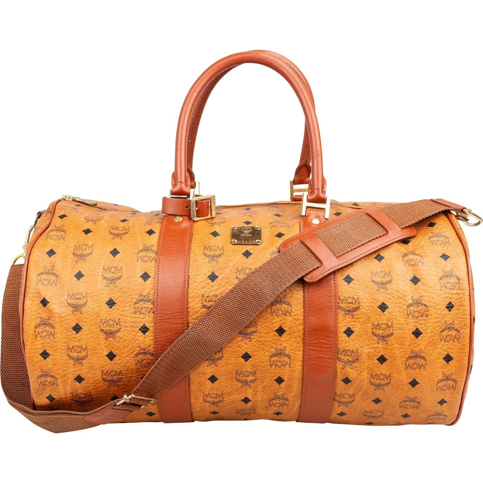 Boston leather travel bag