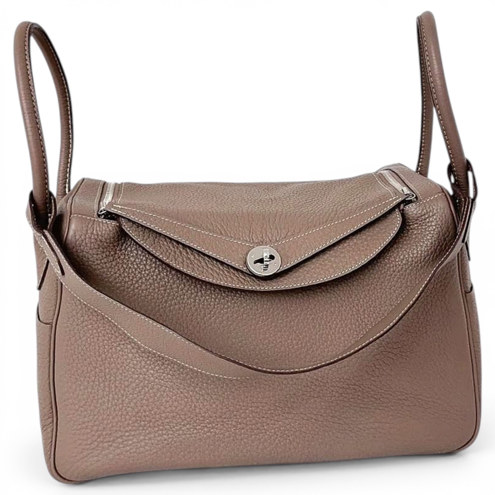 Hermes Lindy Handbag Etoupe