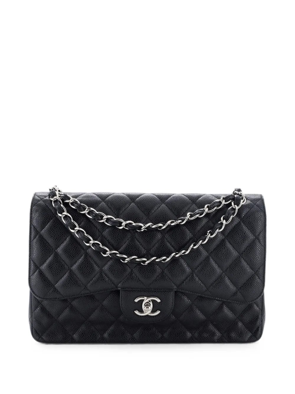Classic Double Flap Bag Quilted Caviar Jumbo shoulder bag