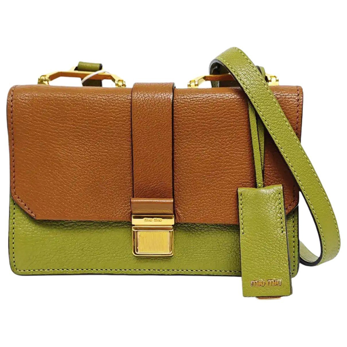 Miu Lady leather crossbody bag