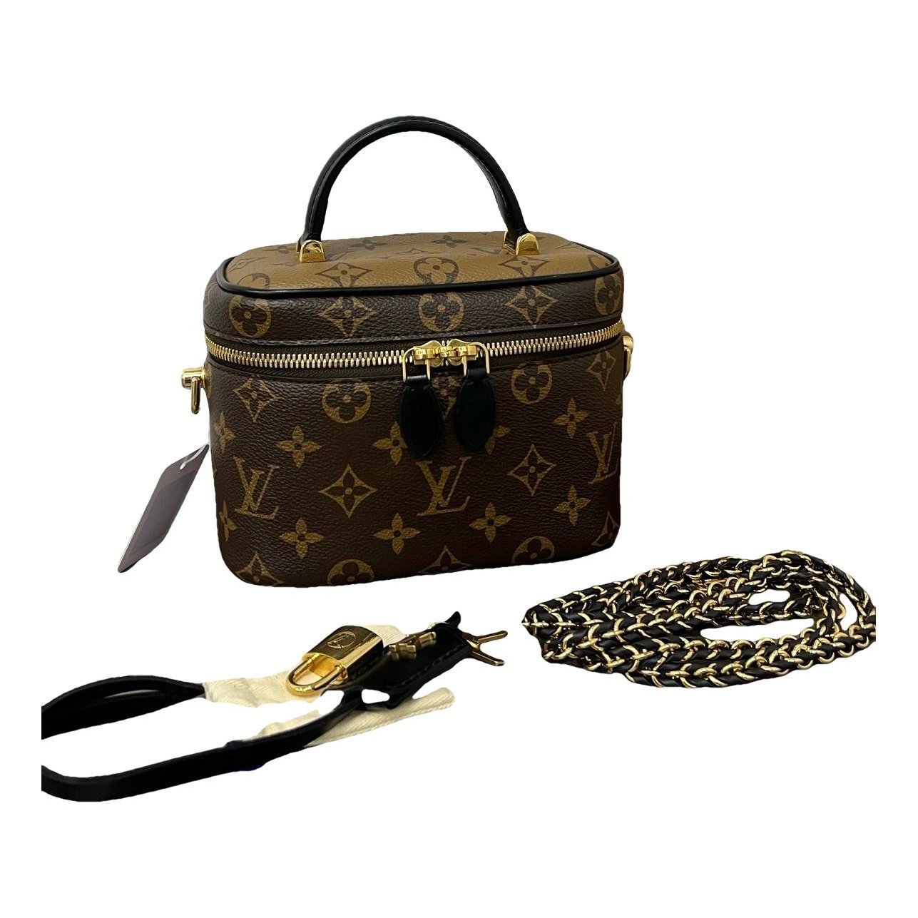 Vanity leather handbag