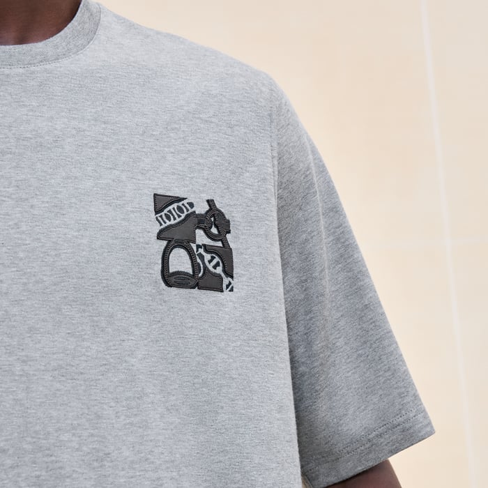 Gris "Metallerie Au Carre" T-shirt