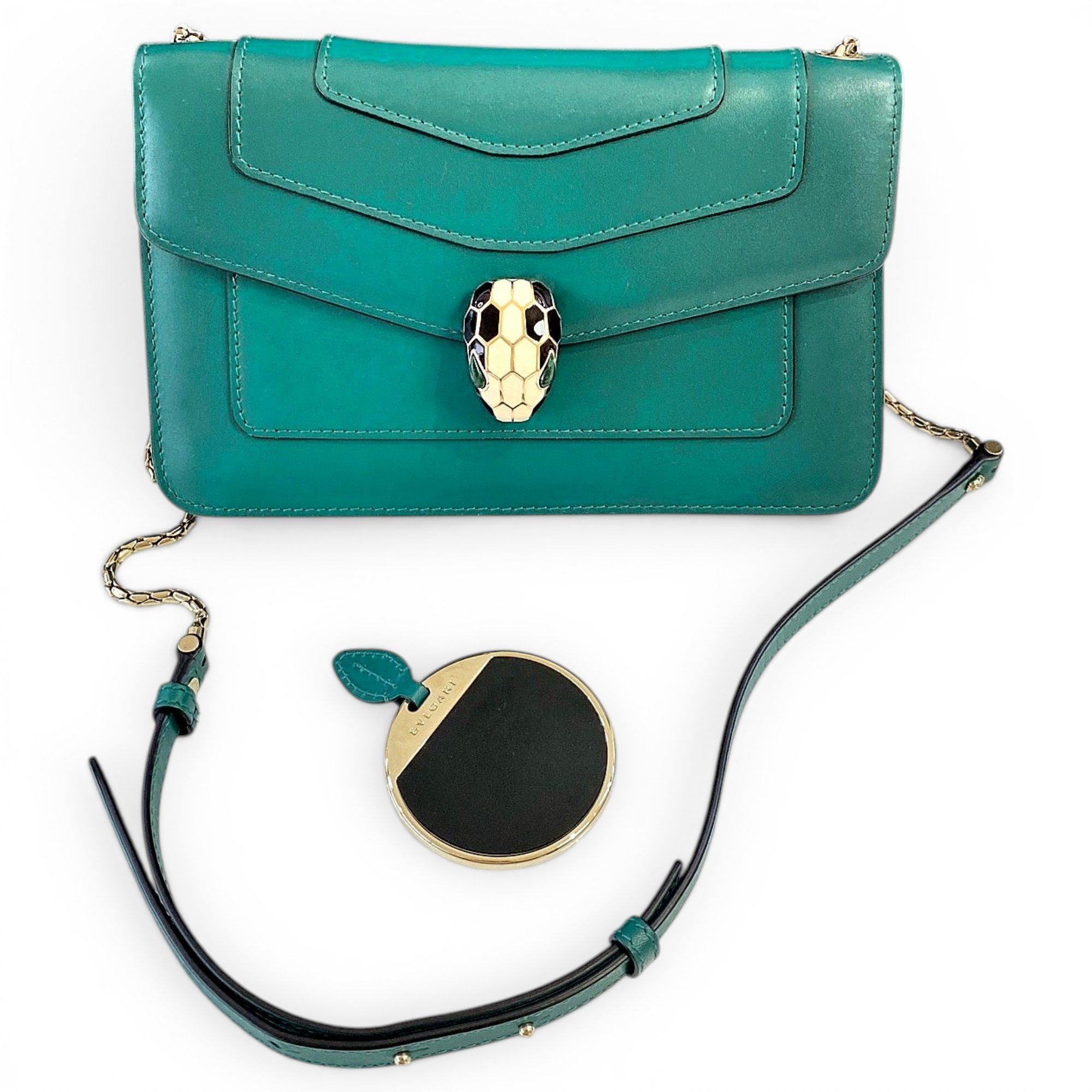 Serpenti leather handbag