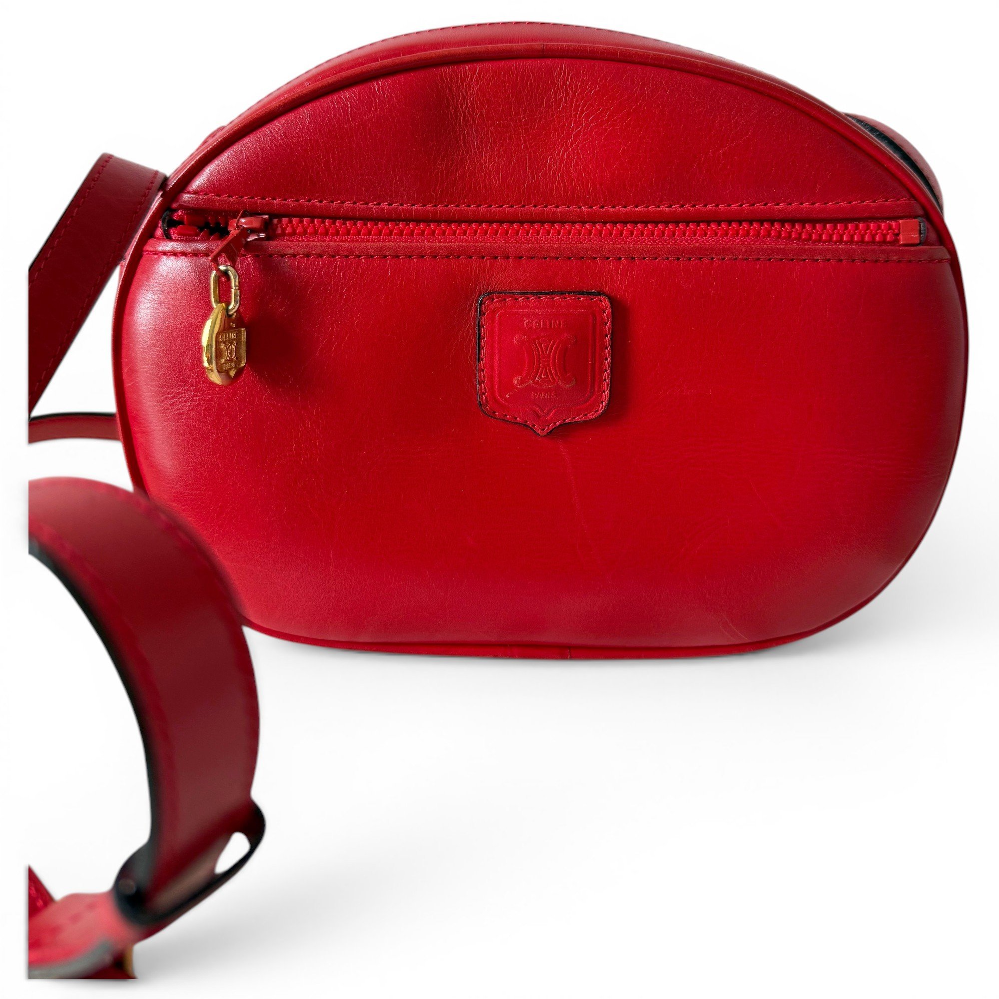 Charm leather crossbody bag