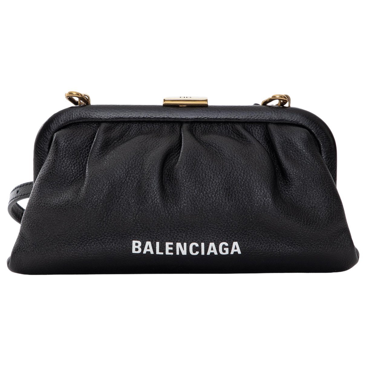 Leather clutch bag