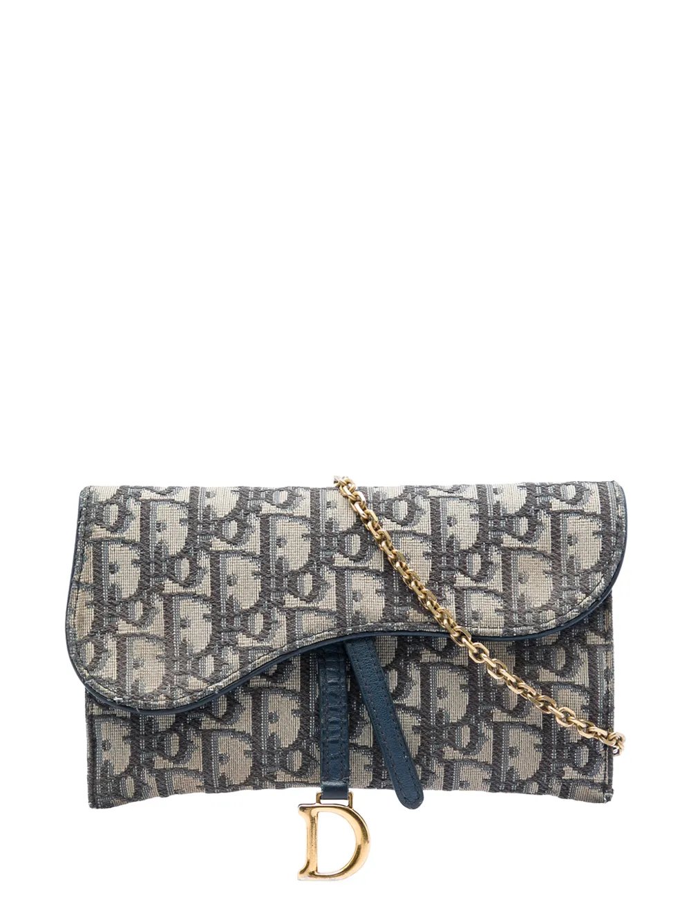 2019 Oblique Canvas Saddle Wallet On Chain crossbody bag