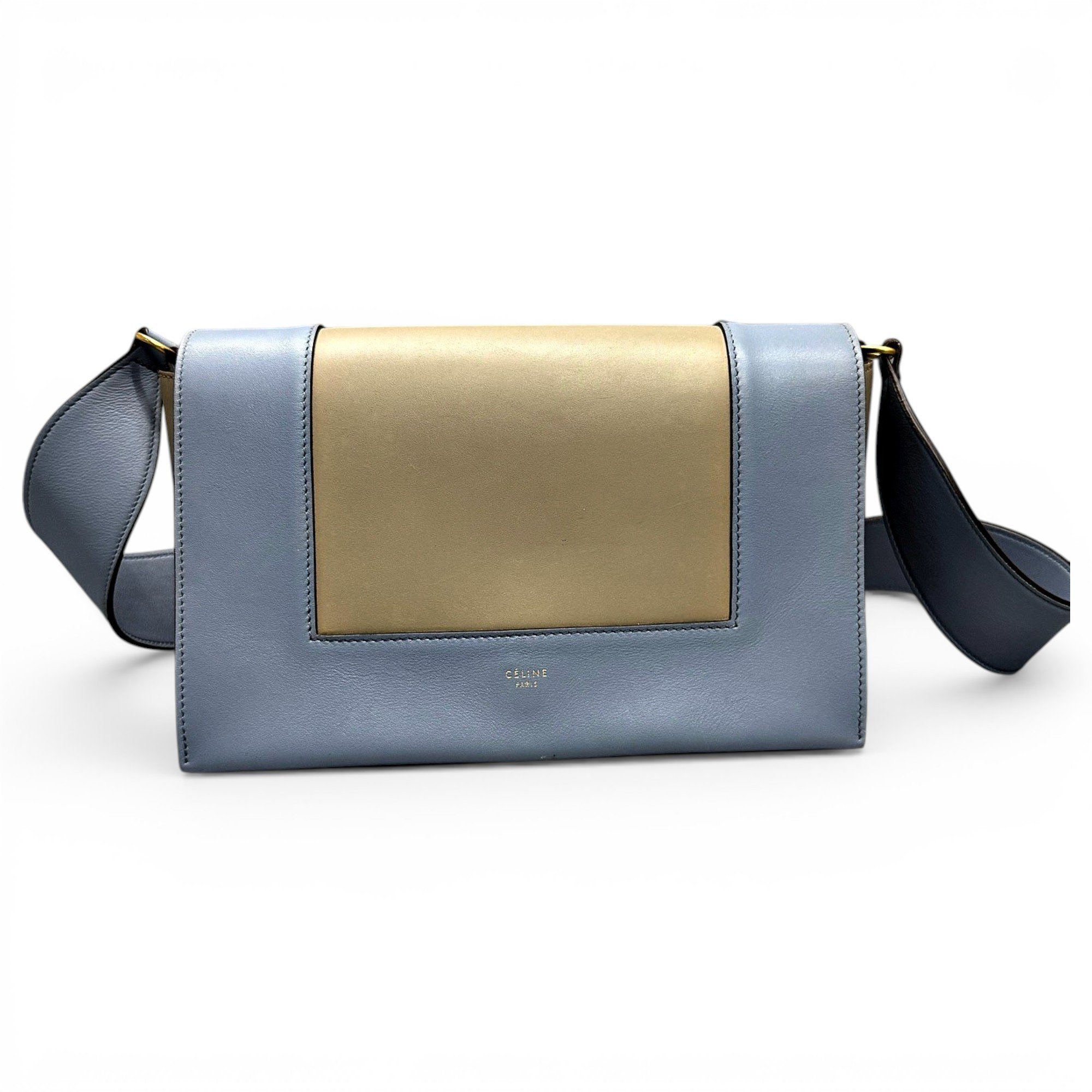 Frame leather handbag
