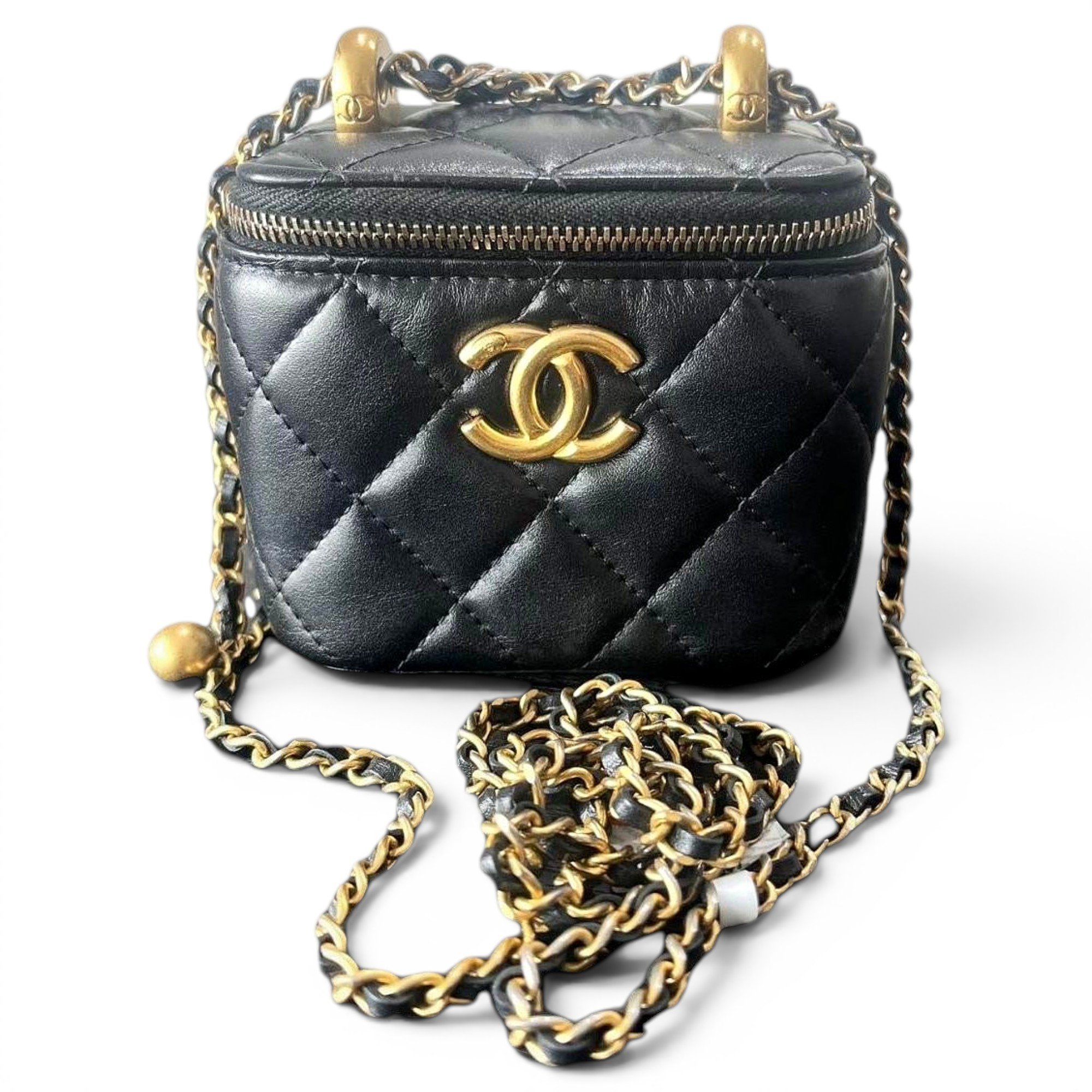 Trendy CC Vanity leather handbag