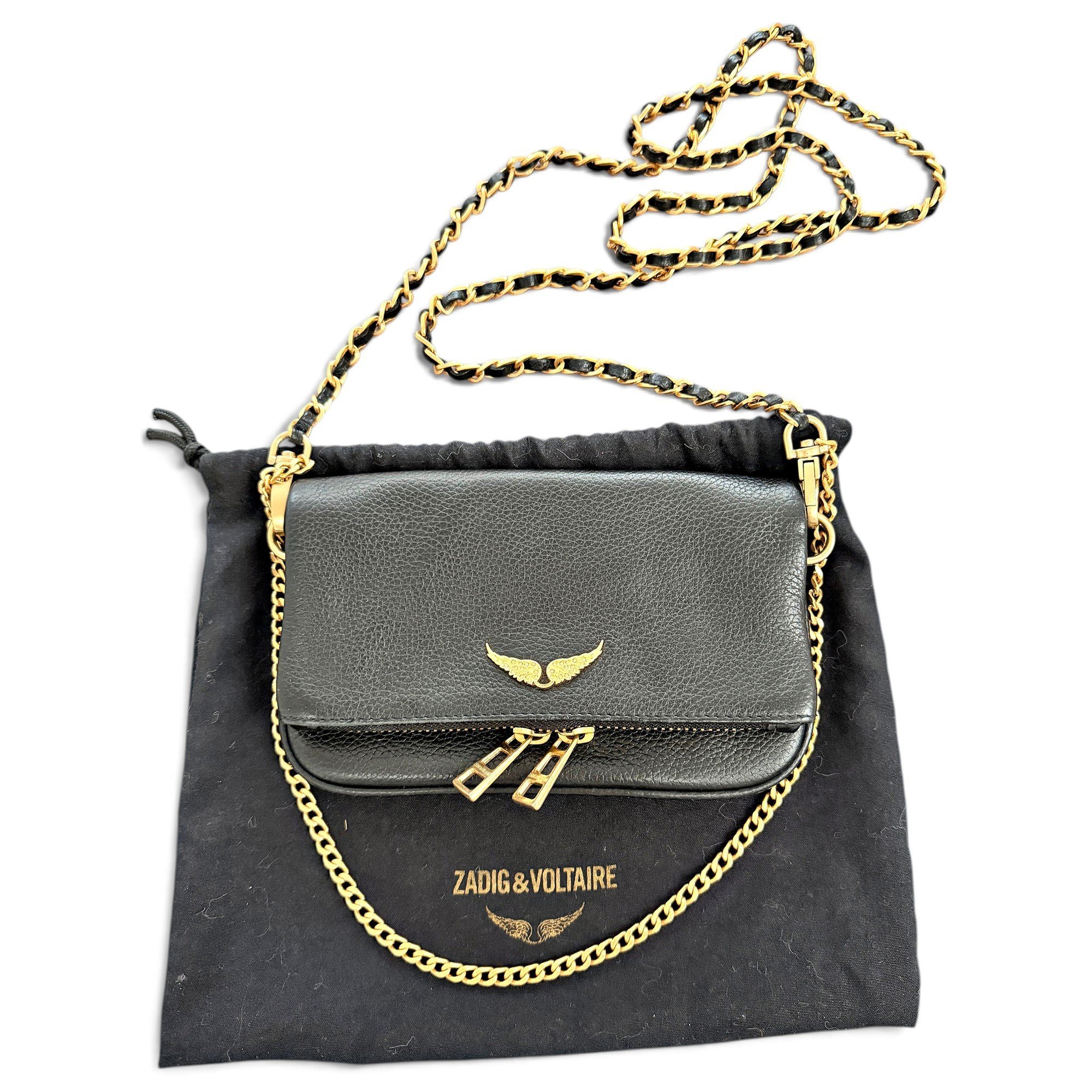 Rock leather clutch bag
