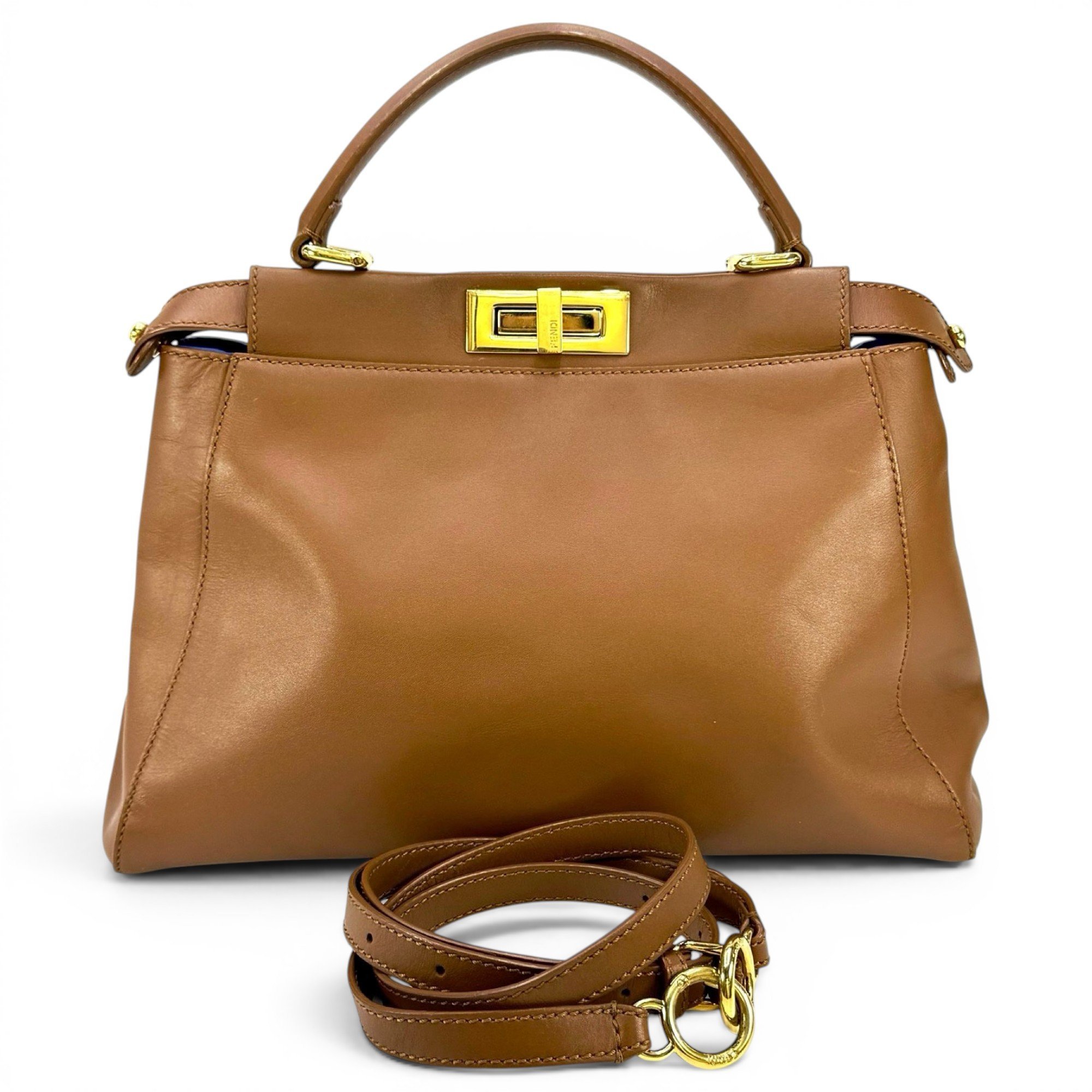 Peekaboo leather handbag