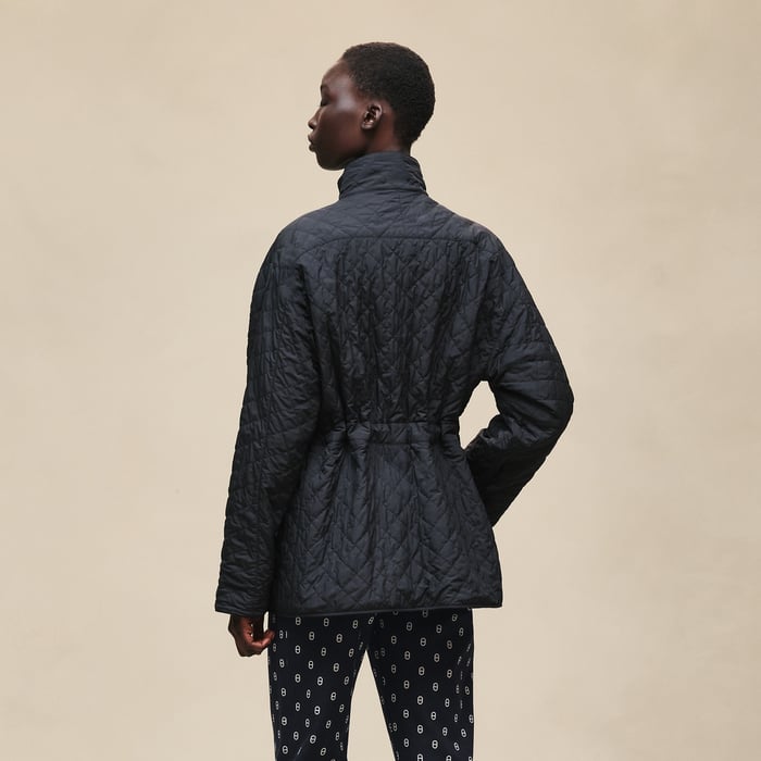 Bleu Marine "Chaine d'Ancre" Reversible Short Coat