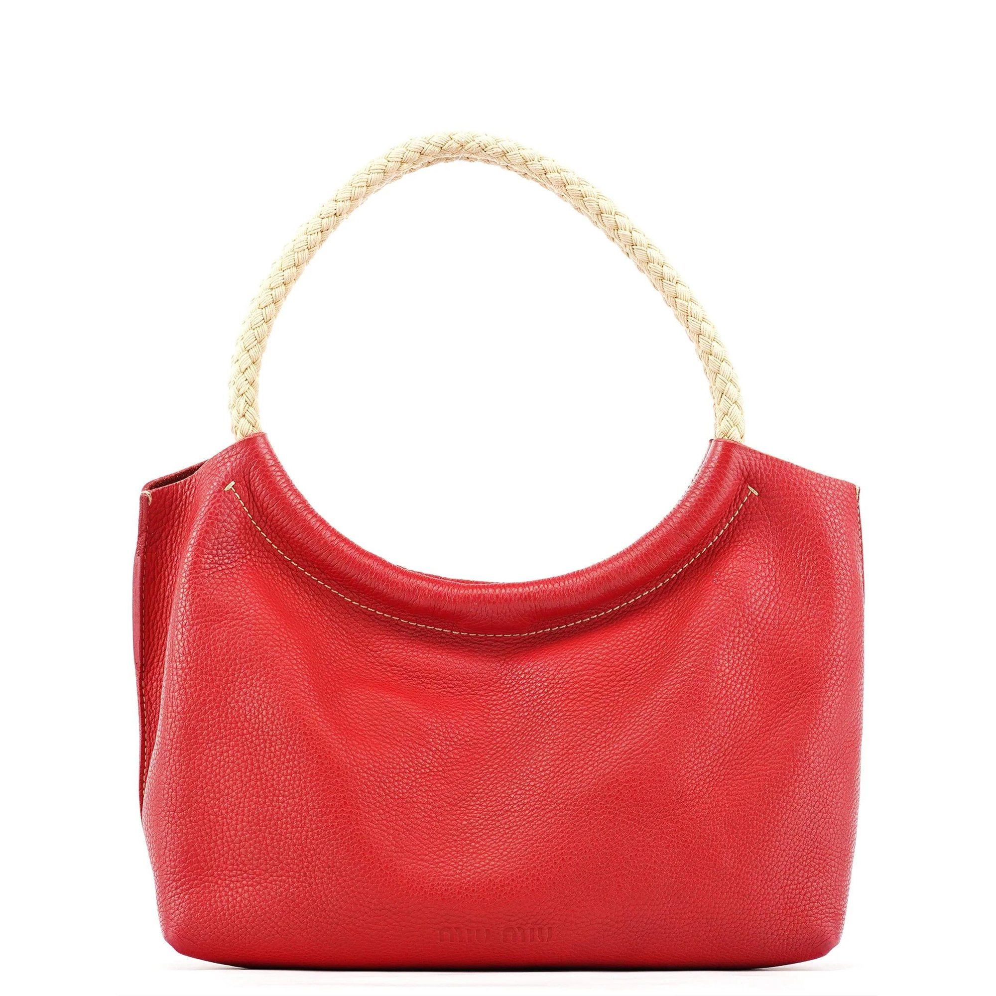 Pocket leather handbag