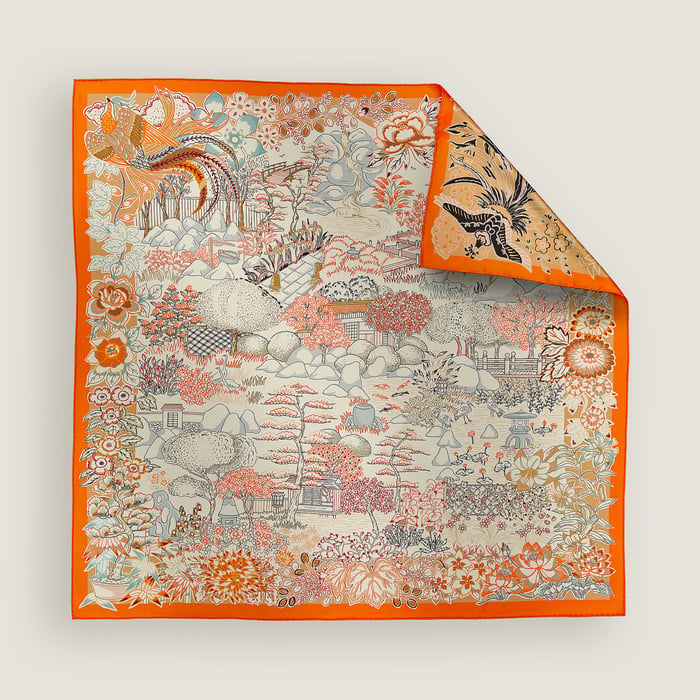 Mille Feuilles De Soie Double Face Scarf 90