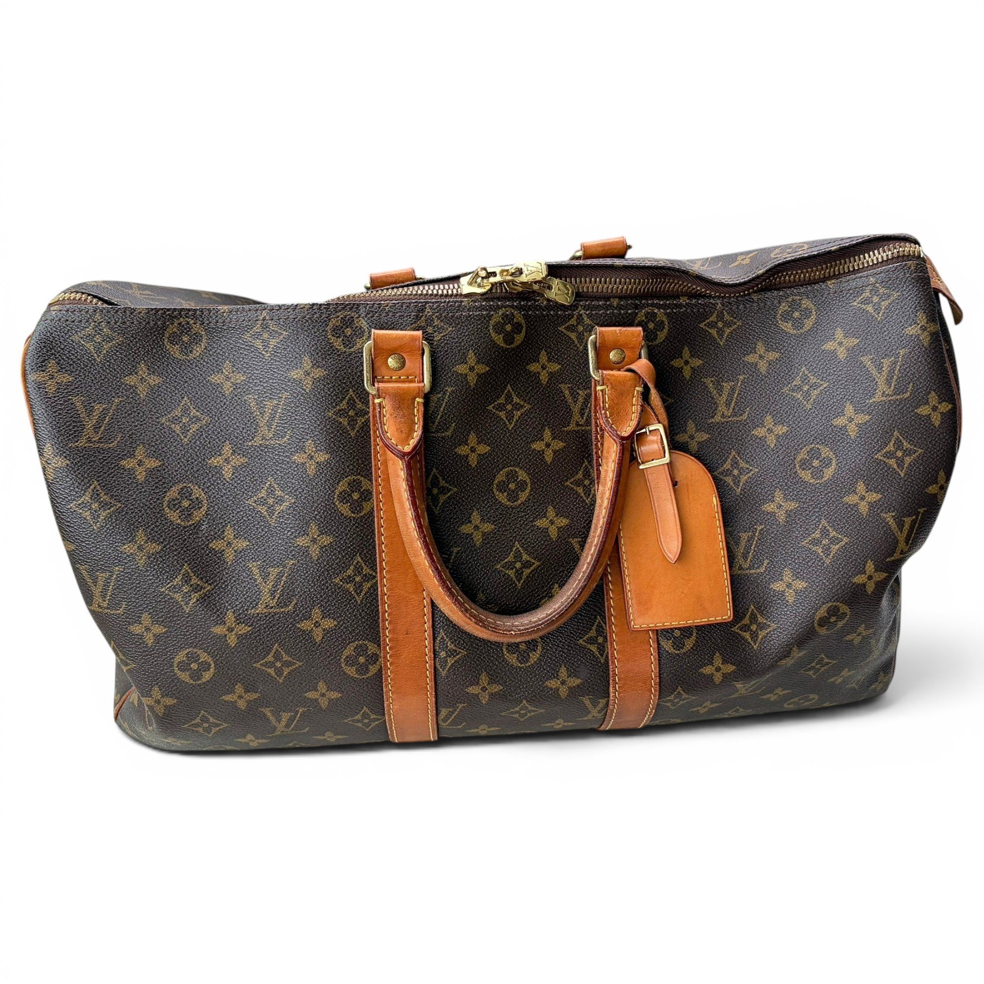 Keepall leather travel bag