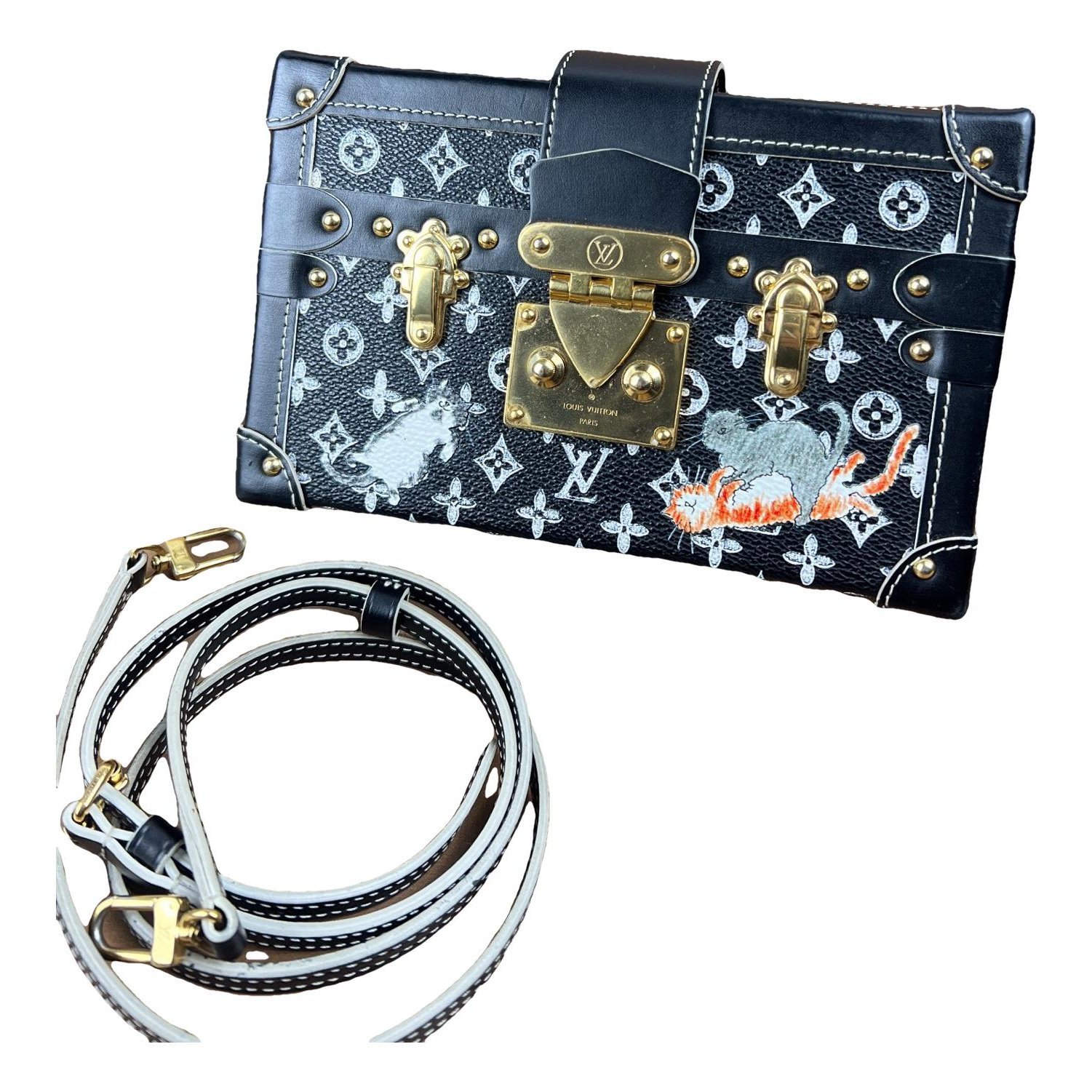 Petite Malle leather handbag