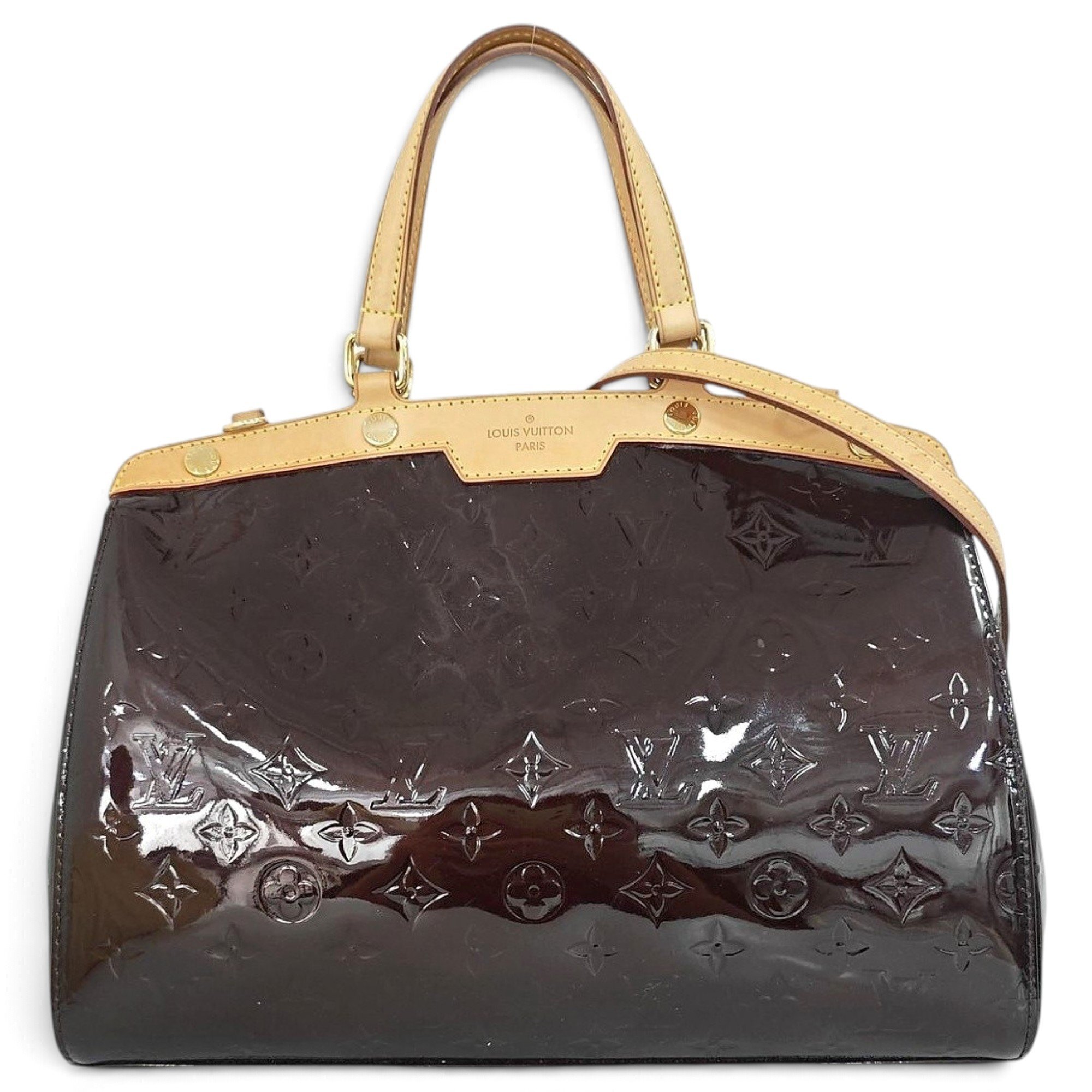 Patent leather handbag