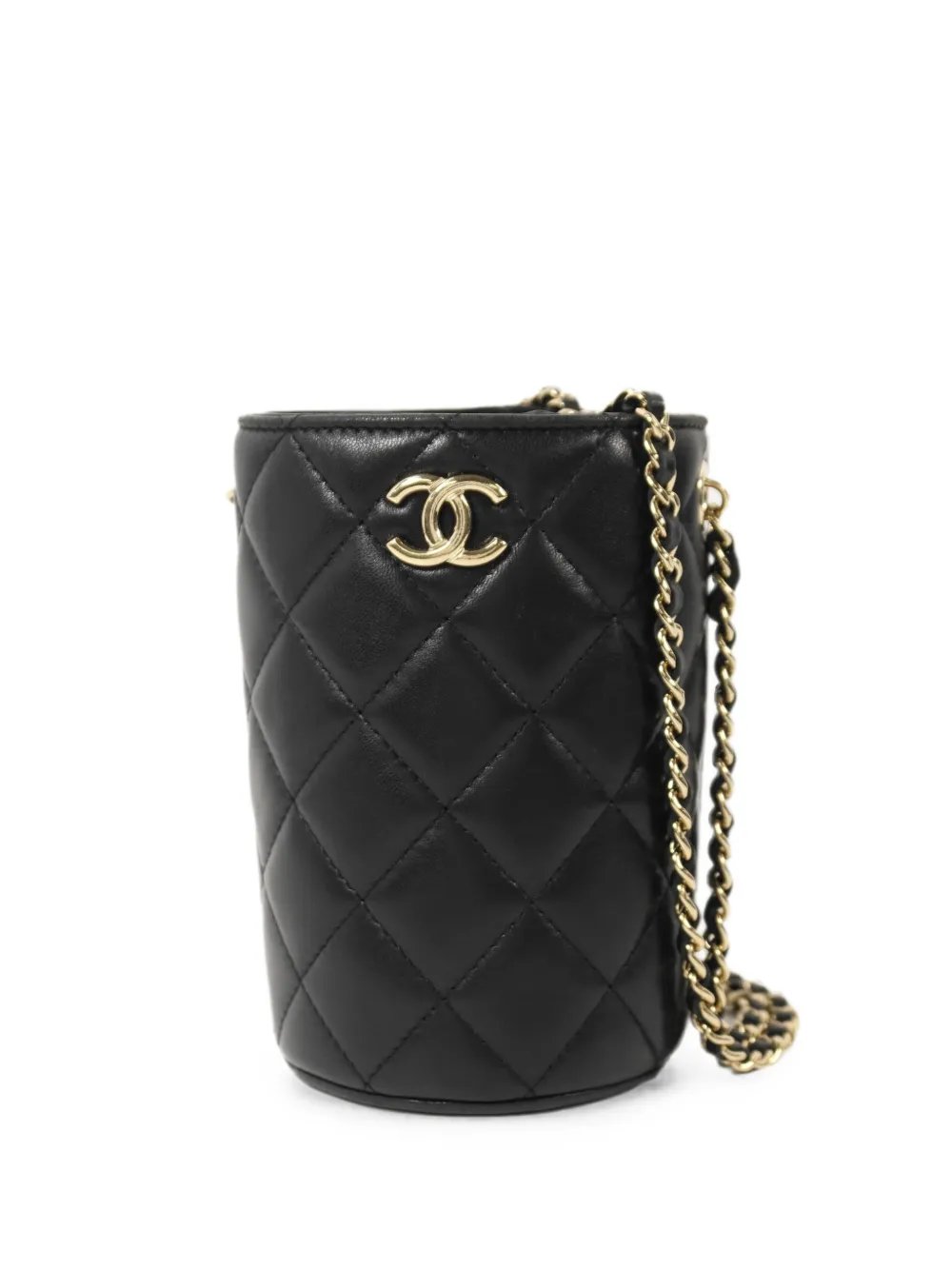 quilted CC bucket bag