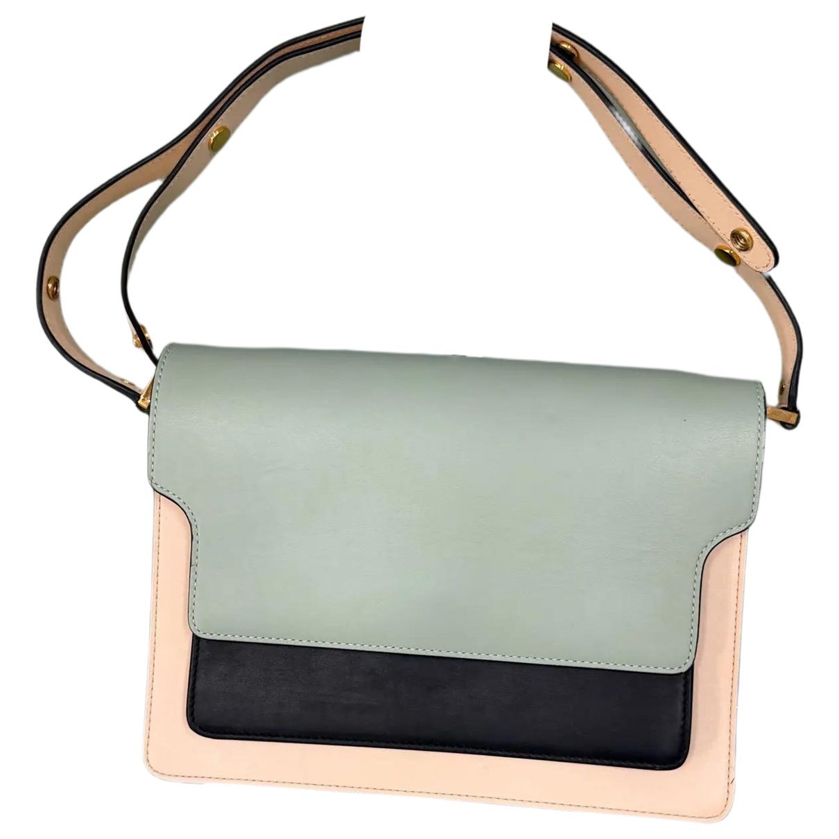 Trunk leather crossbody bag