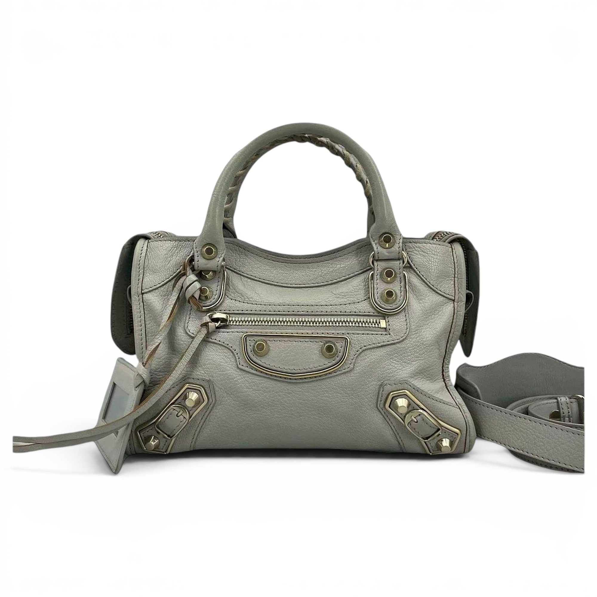 City leather handbag