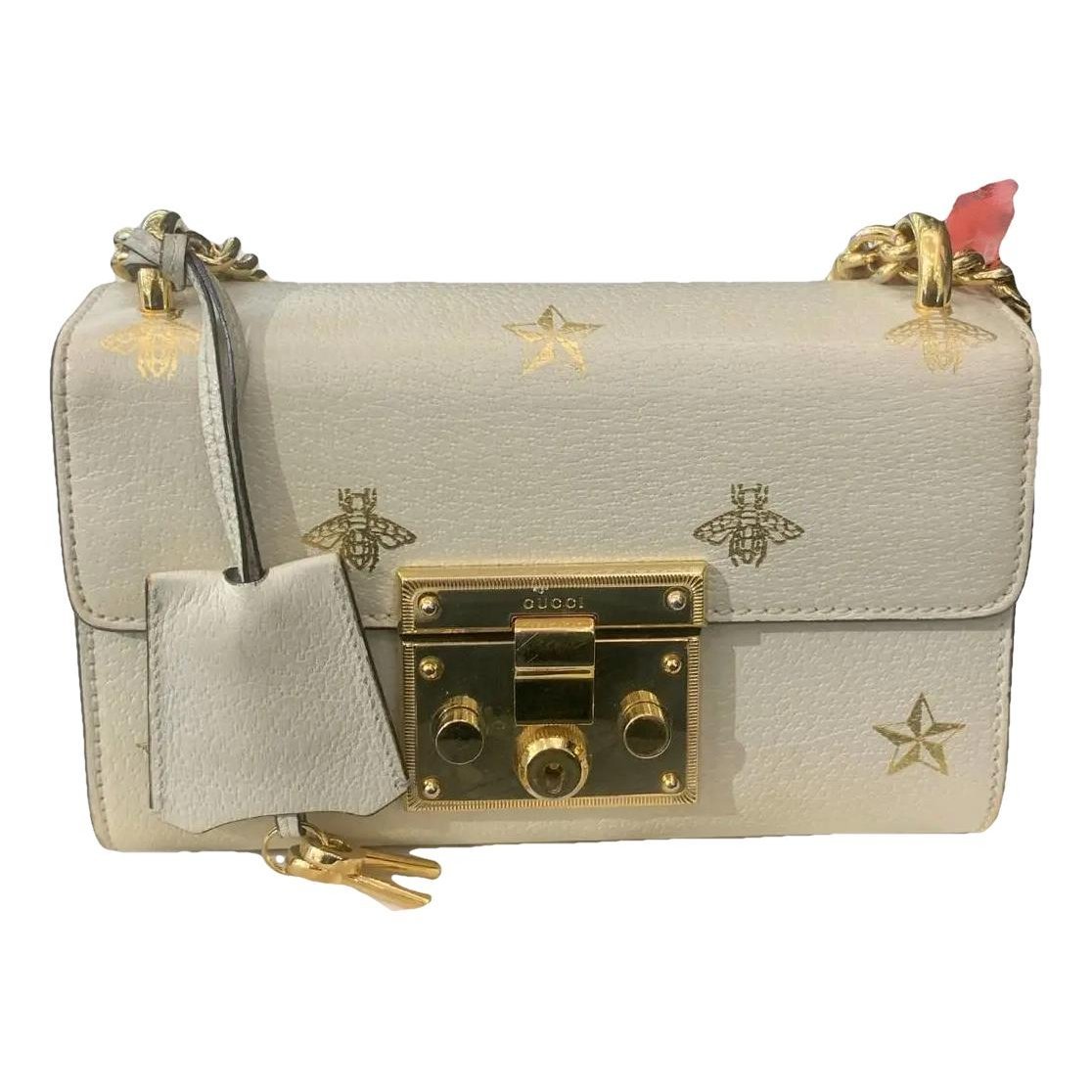 Padlock leather crossbody bag