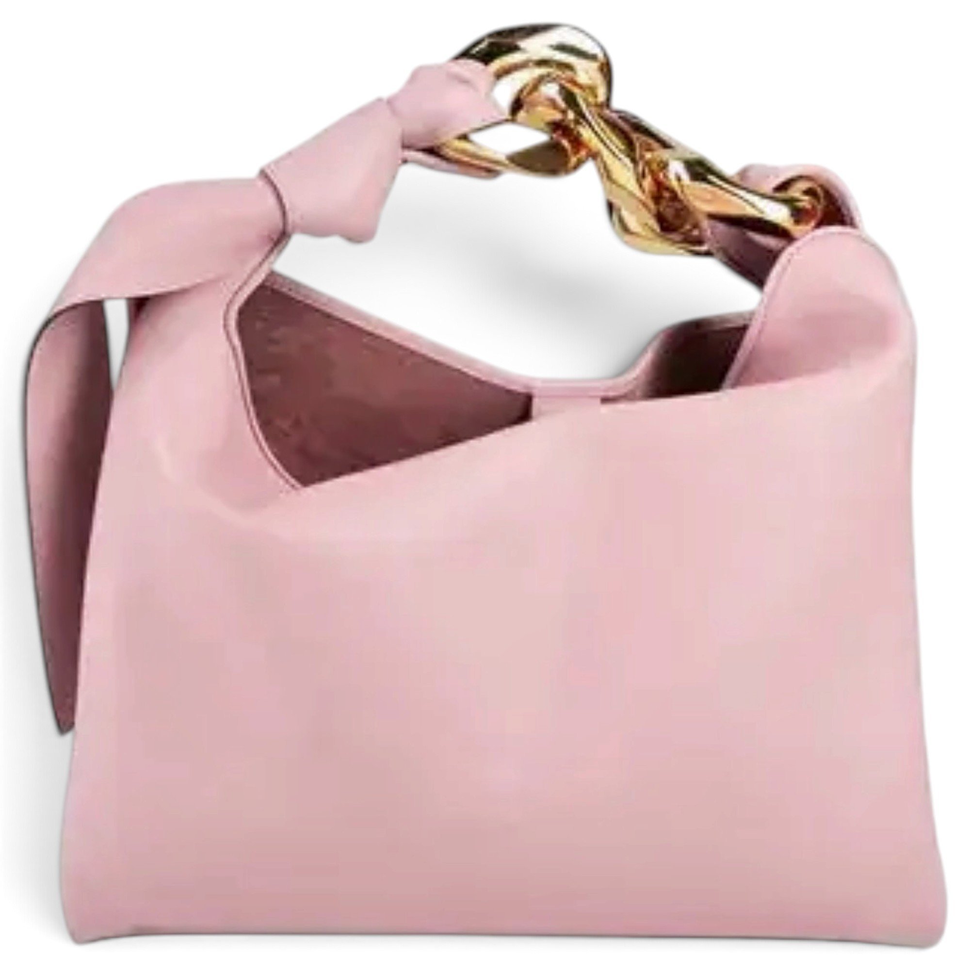 Chain leather handbag
