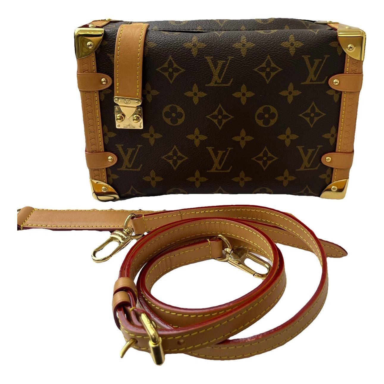 Side Trunk leather handbag