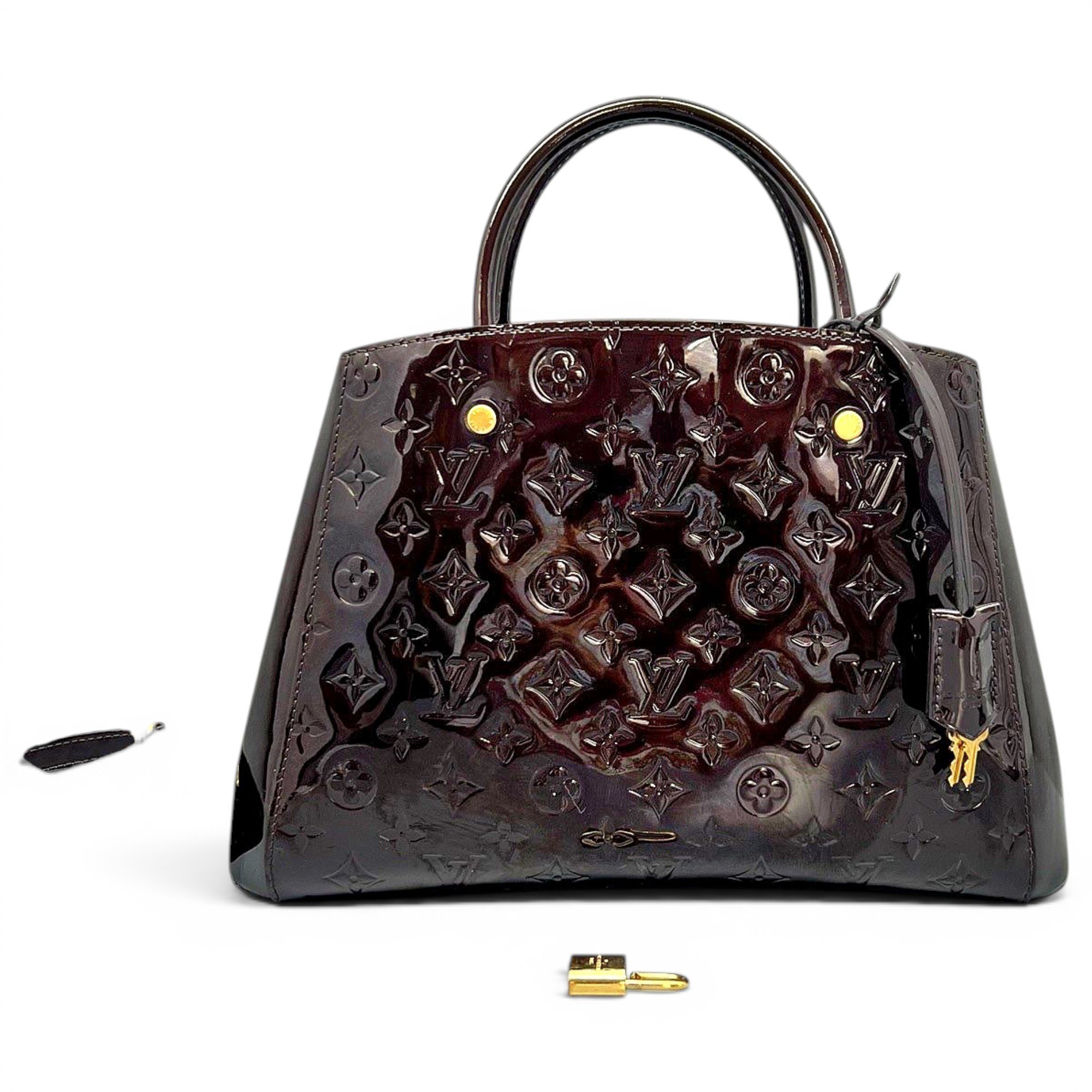 Montaigne patent leather handbag