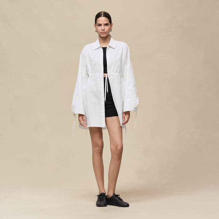 Blanc Drawstring Shirt