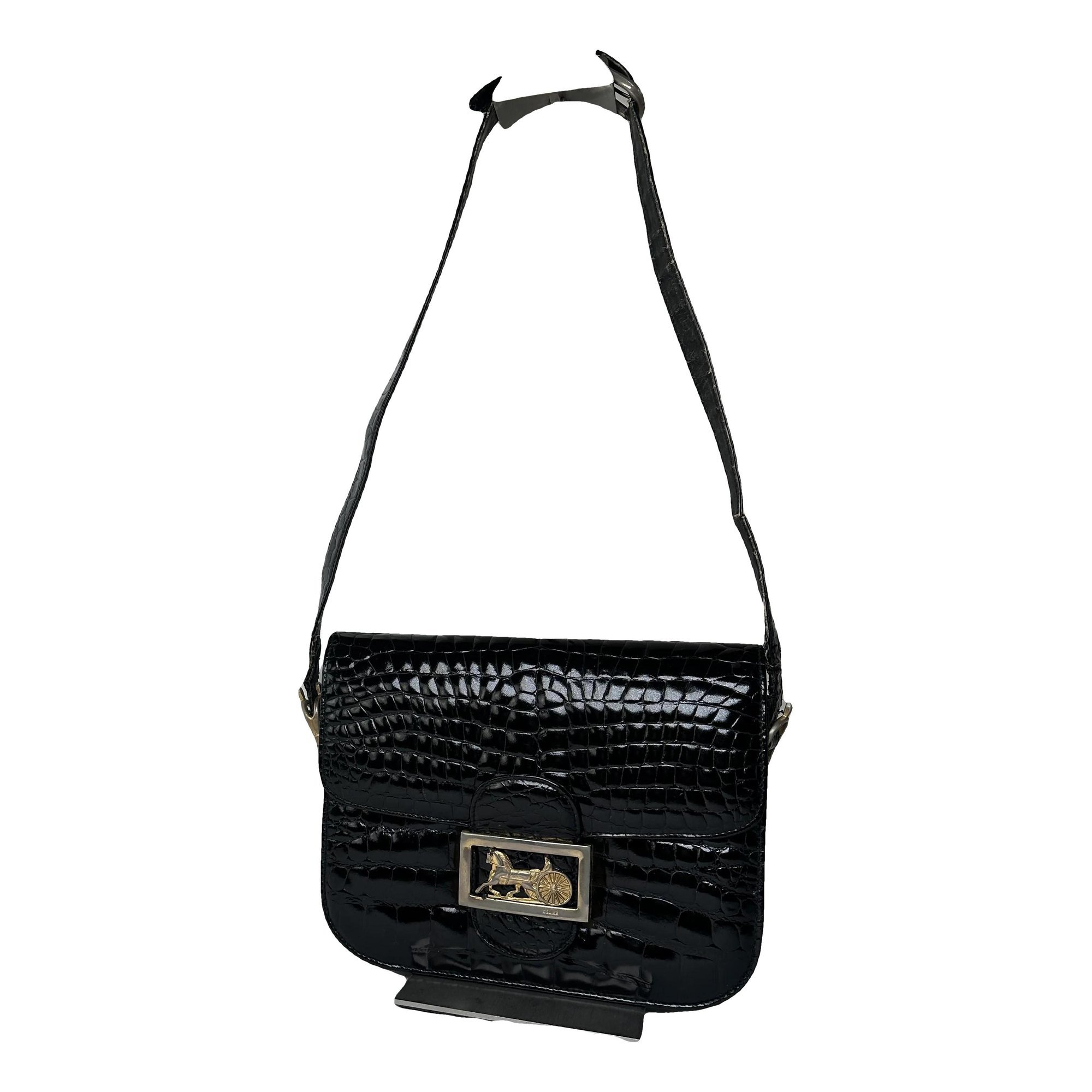 Triomphe patent leather handbag
