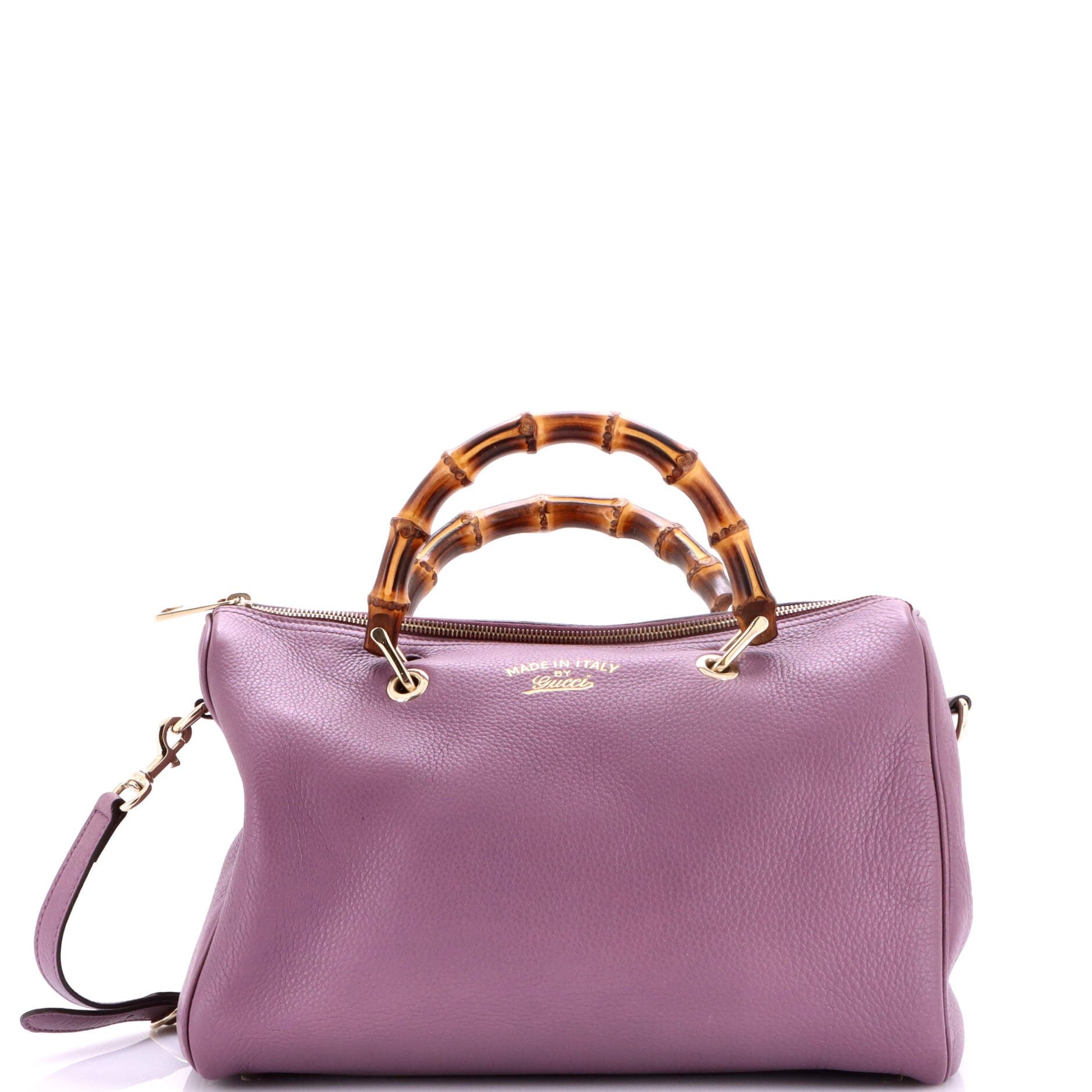 Bamboo Shopper Boston Bag Leather Medium