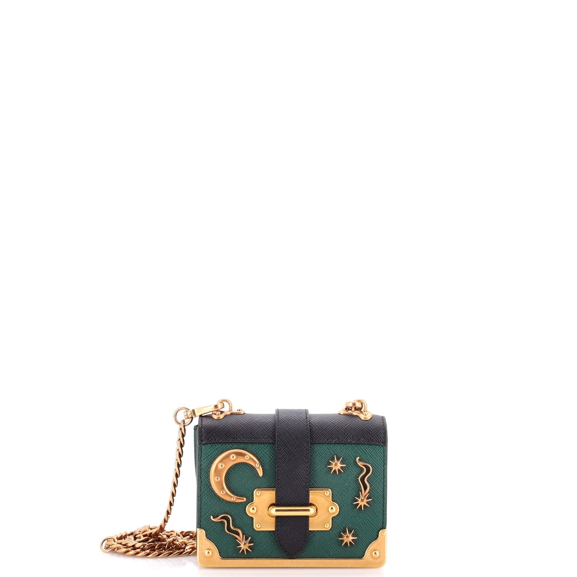 Cahier Crossbody Bag Embellished Leather Micro